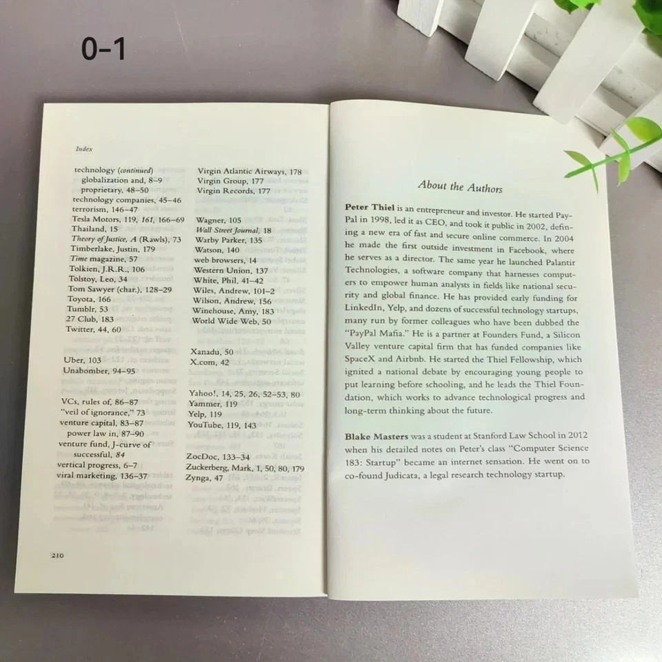 Zero to One : Notes on Startups, or How to Build the Future by Peter Thiel – USA