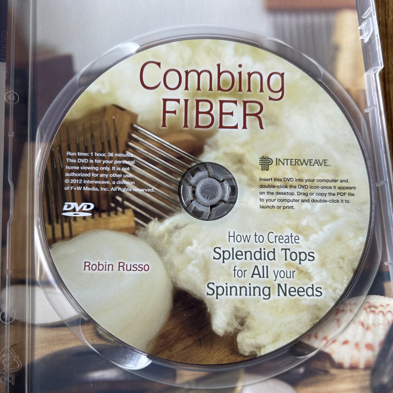 Combing Fiber DVD Robin Russo 2012 Interweave Splendid Tops Spinning How To