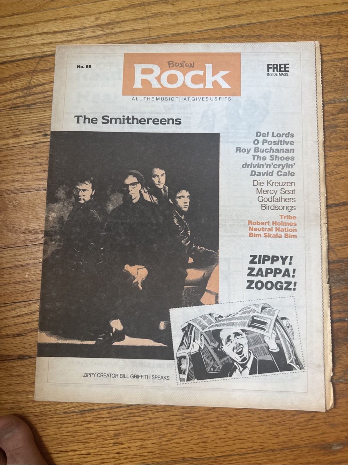 Boston Rock Magazine 1988 Die Kreuzen Zappa Social Distortion Bim Skala Bim Punk