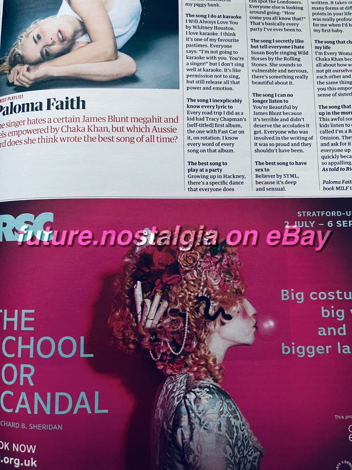 GIRLS ALOUD Nicola Roberts GUARDIAN SATURDAY magazine 08/06/2024 Paloma Faith