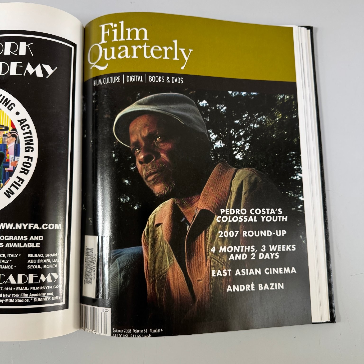 Film Quarterly Magazine Lot 2007-2008 Full Year Volume 61 Film Culture Books