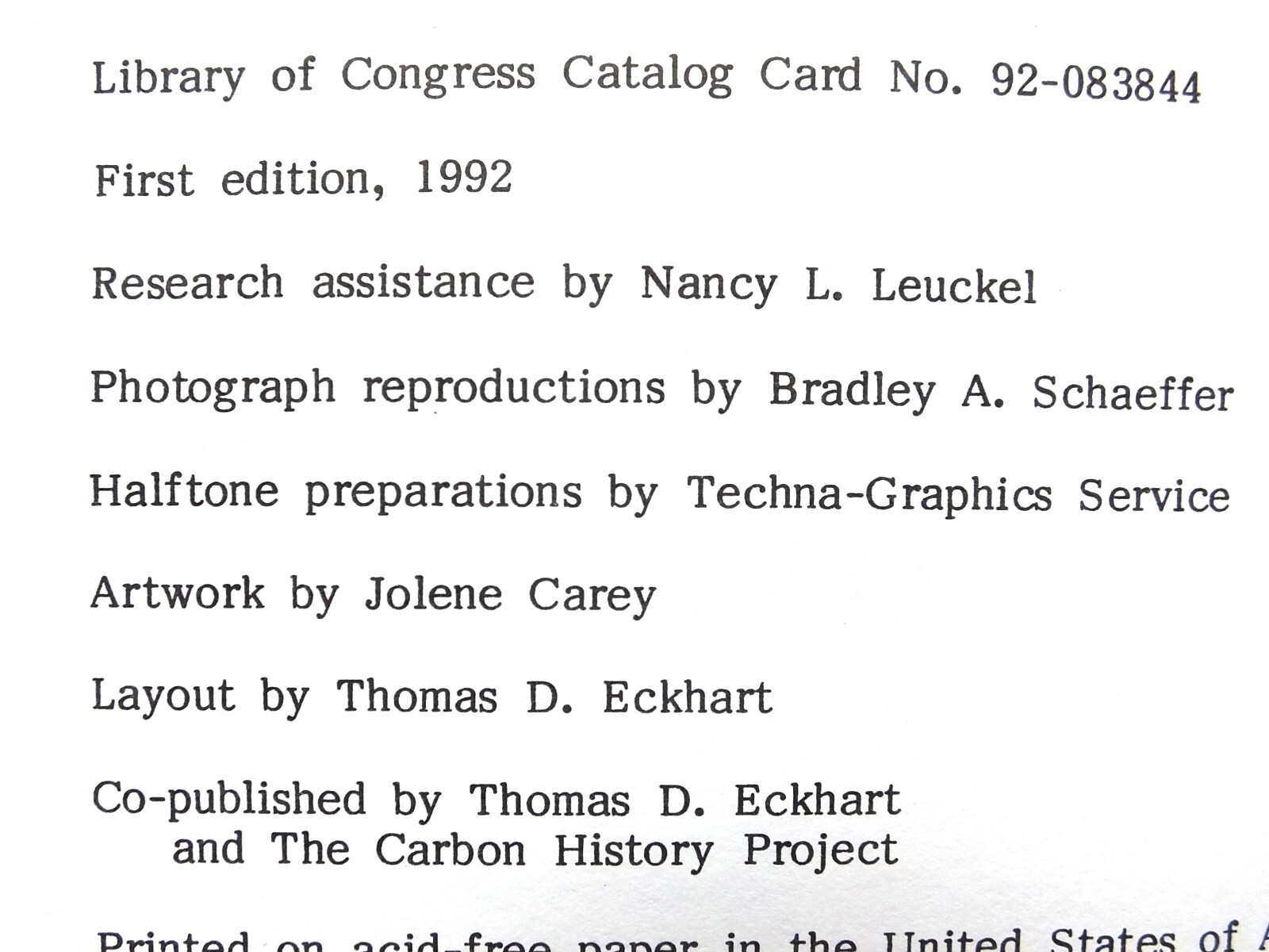 used HISTORY of CARBON COUNTY PENN. VOL. 1 ECKHART HC 1992 1ST. ED. 654 PAGES