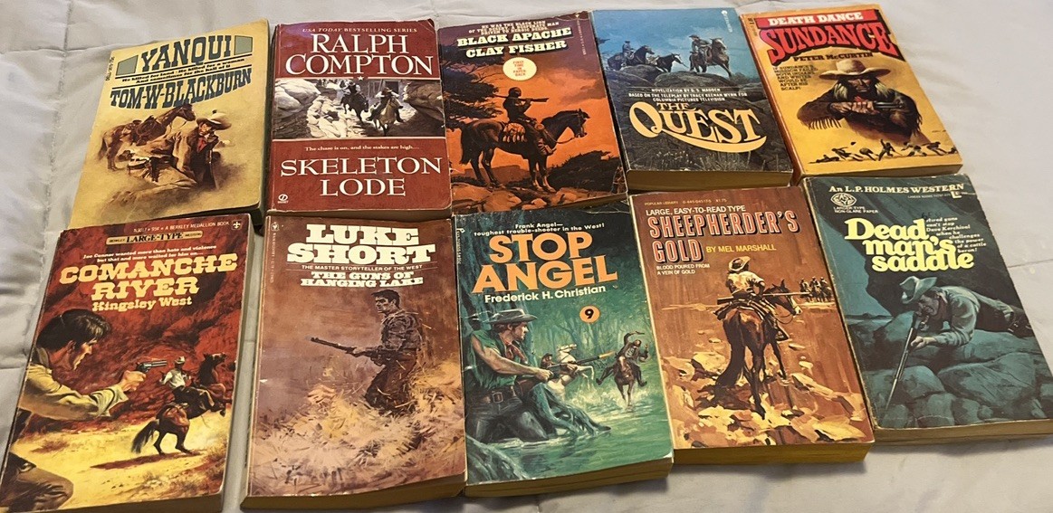 Lot Of 10 Vintage Western Paperback Books (See Photos For Titles) SH-3