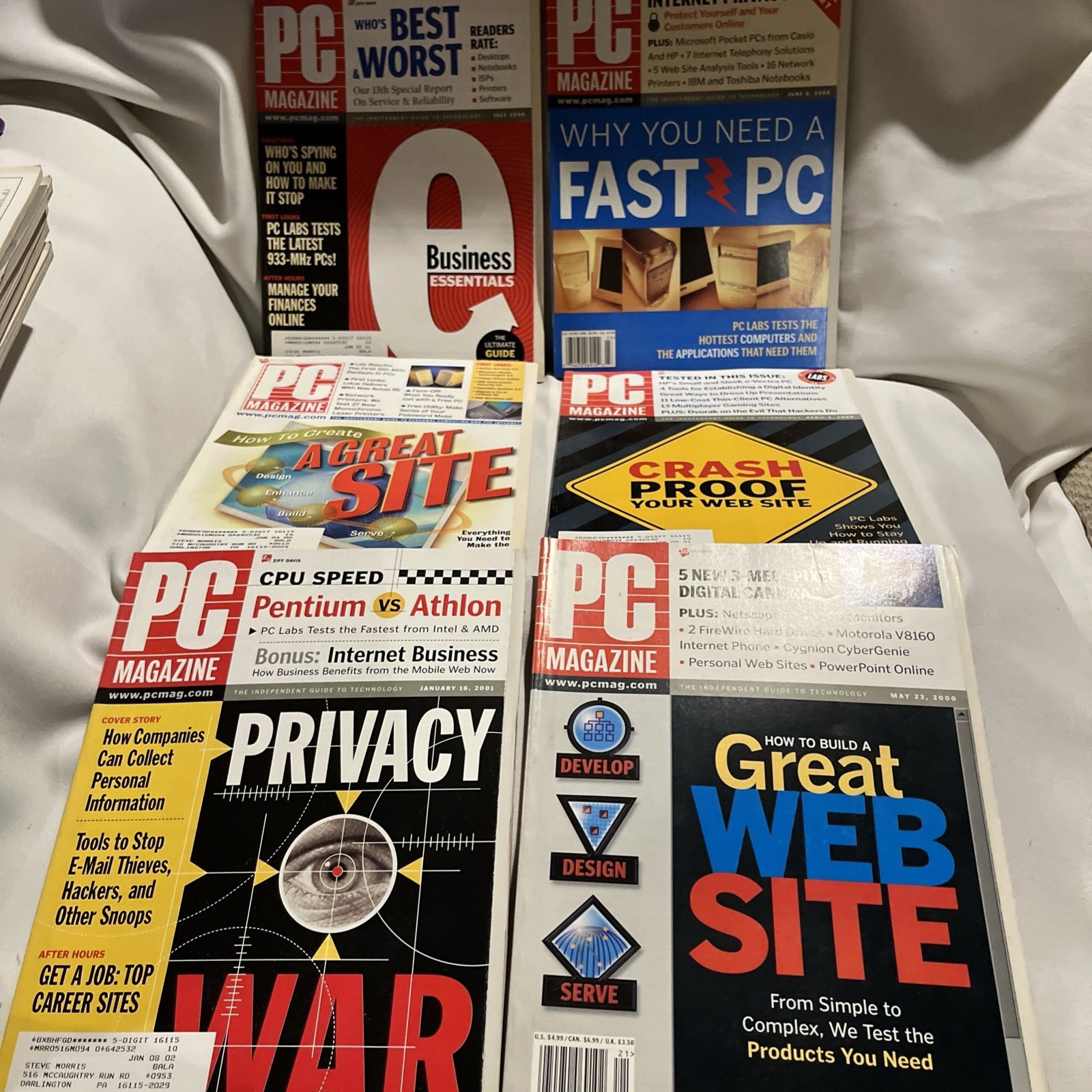 PC Magazine Lot of 48 Computer Magazine Multi Years 1999-2001