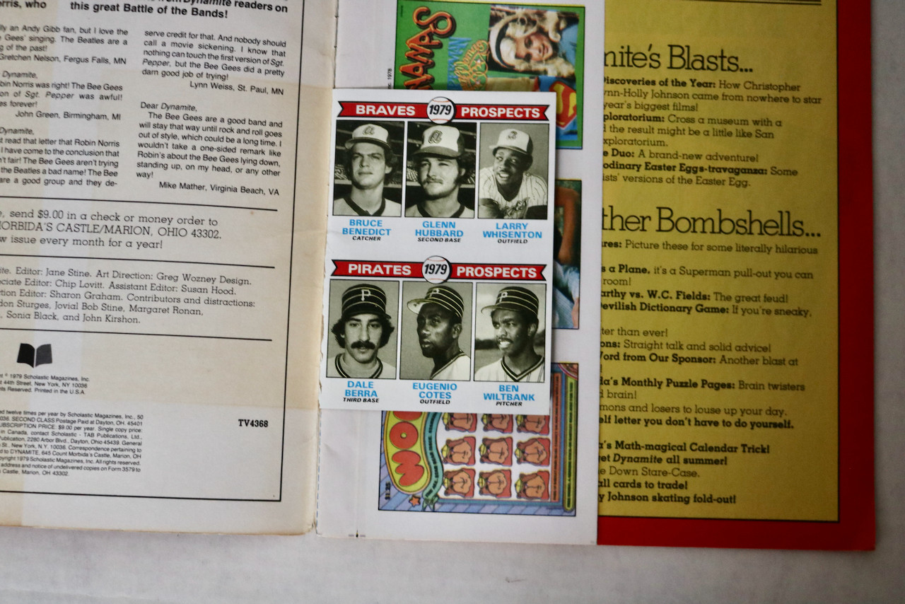 DYNAMITE magazine 1979 Superman cover Christopher Reeve Topps Baseball Card