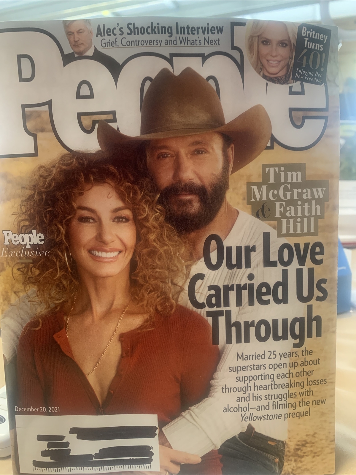 PEOPLE MAGAZINE December 20 2021 FAITH HILL TIM MCGRAW COVER BRITNEY SPEARS NEW