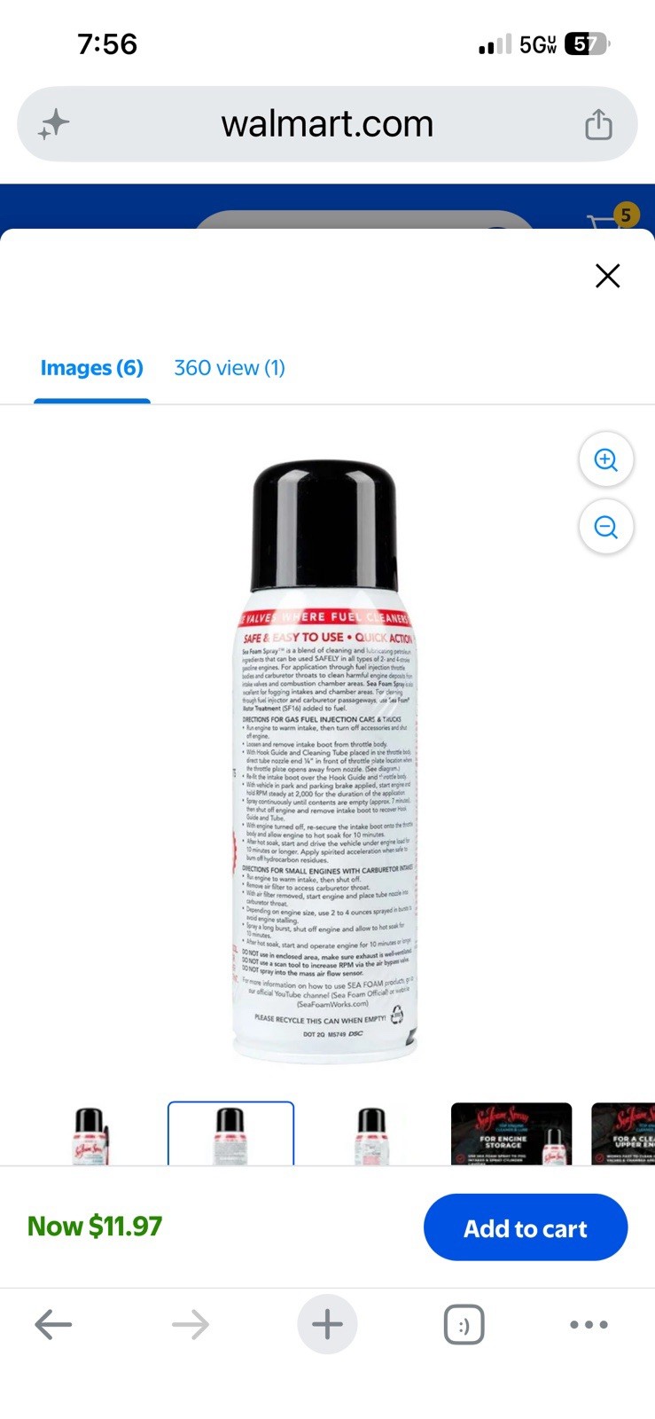 Sea Foam SS14 Cleaner and Lube – 12oz.
