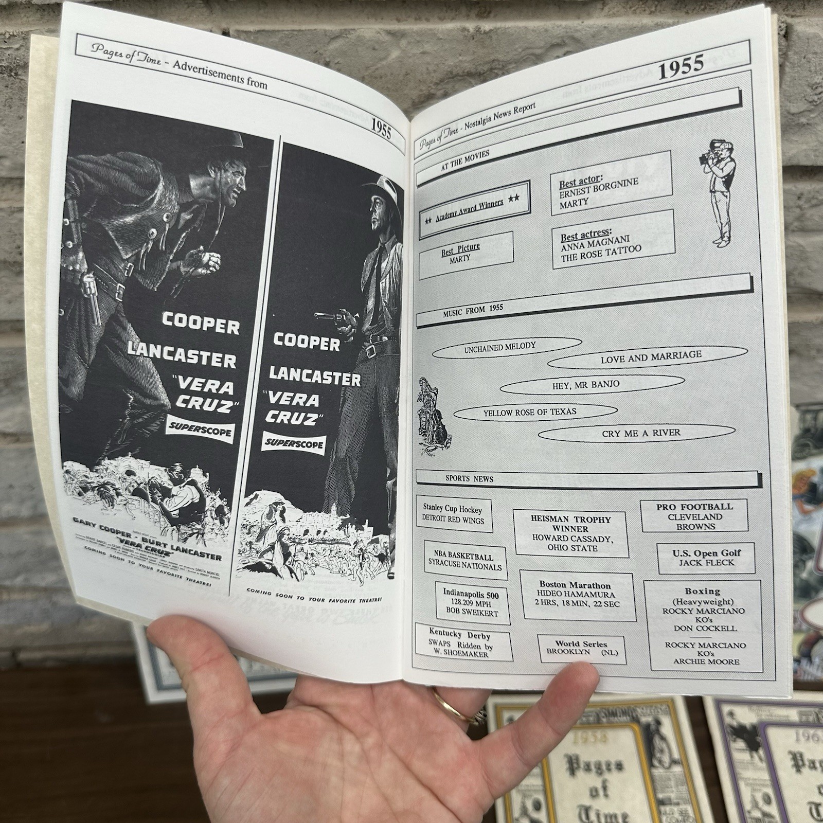 7 Year Pages Of Time Nostalgia News Report Booklet 1903, 07, 32, 33, 55, 58, 63