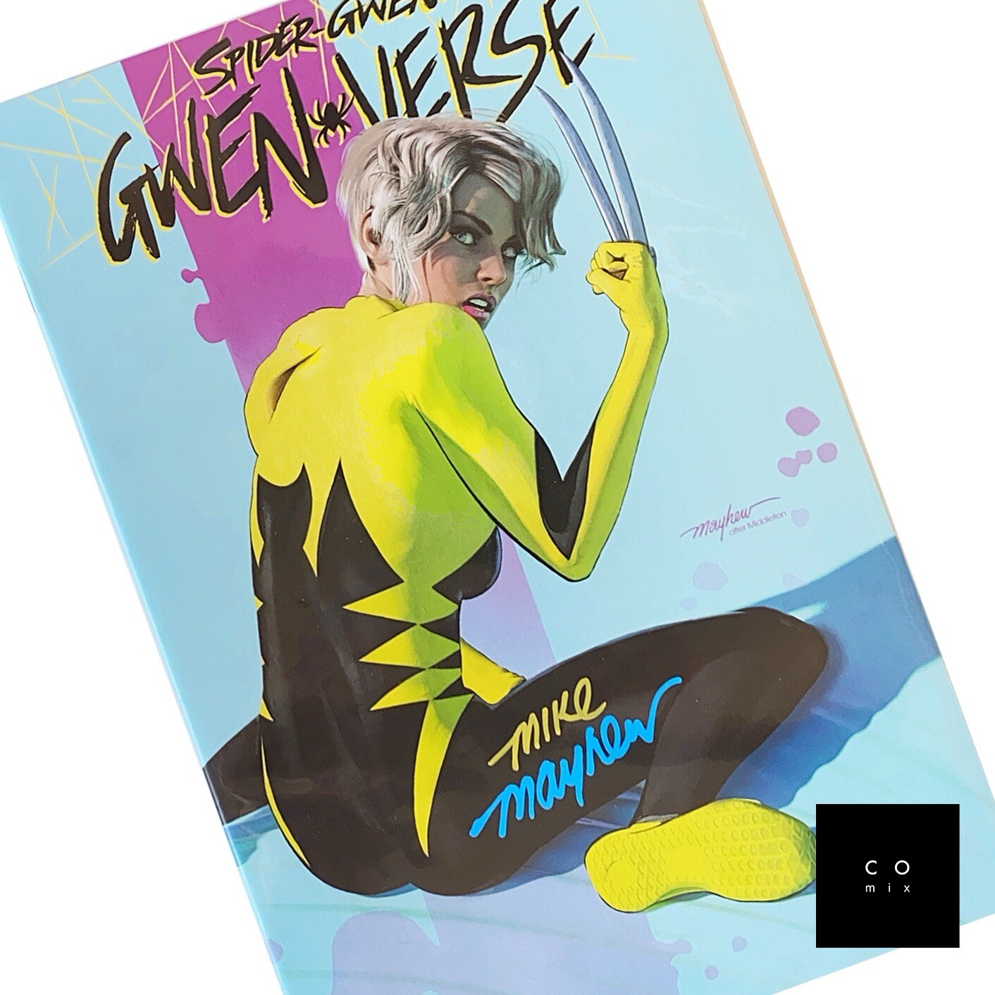 SIGNED Mike Mayhew Spider-Gwen: Gwenverse #1 Trade Dress VAR with COA NYX Homage