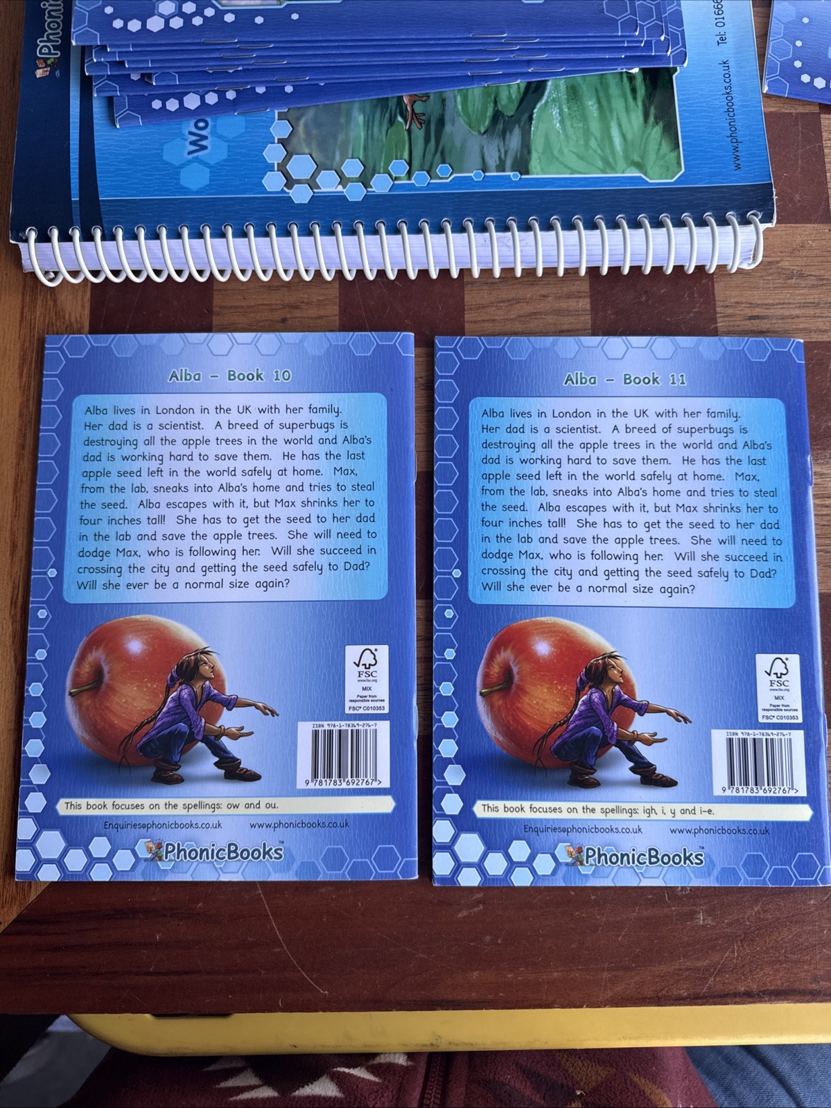 Phonic BOOK LOT: Alba Series Workbook With Books 1-12 Used Missing 1 Book
