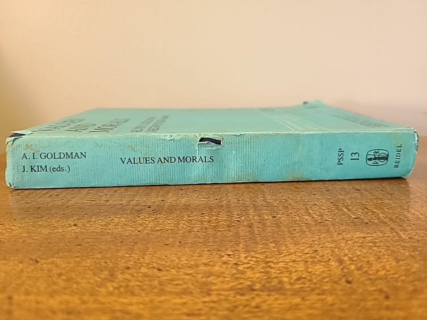 Values And Morals Philosophical Studies #13 HC 1st Ed. 1978