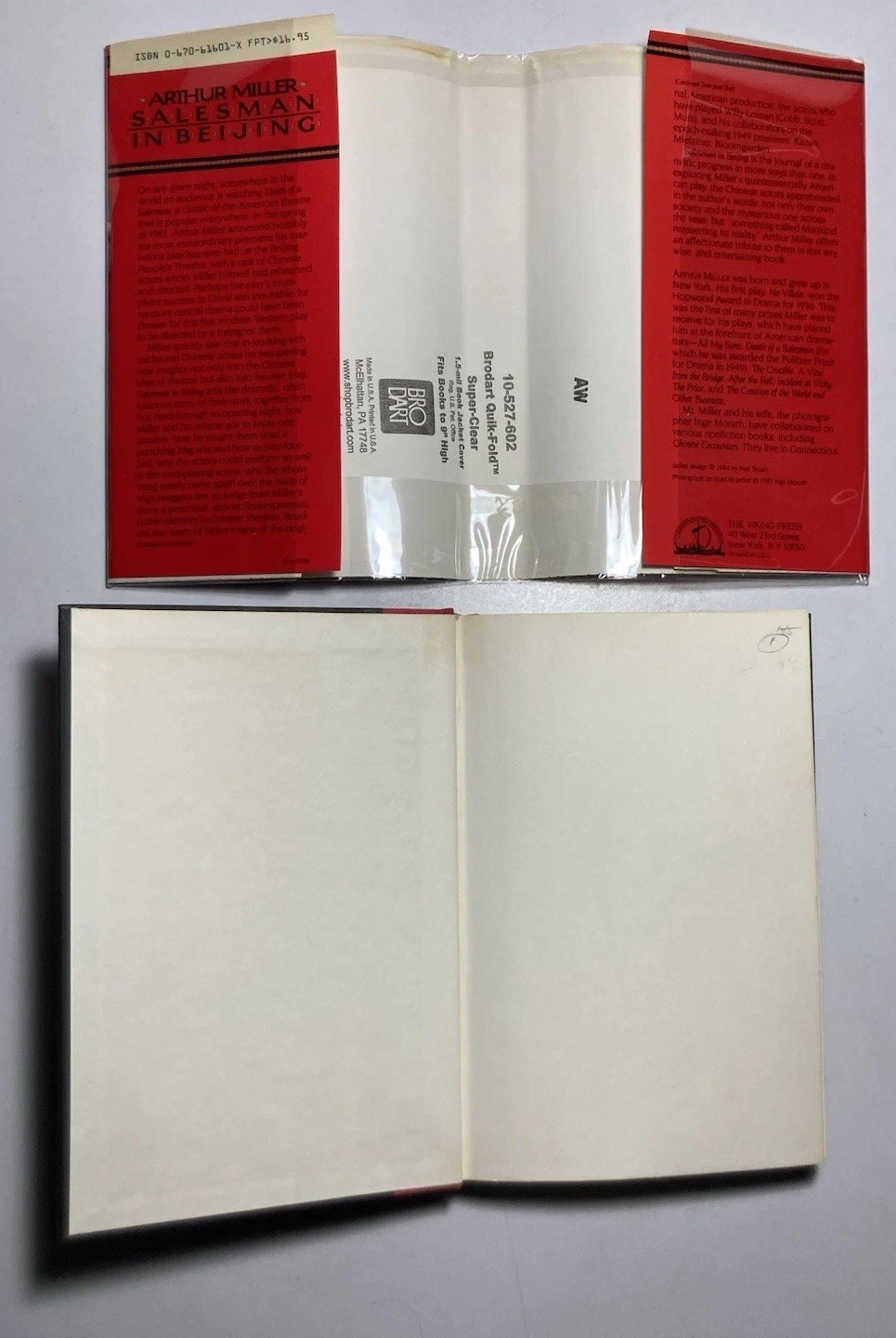 ARTHUR MILLER “Salesman in Beijing” Hardcover First Edition Viking 1984 w/Photo