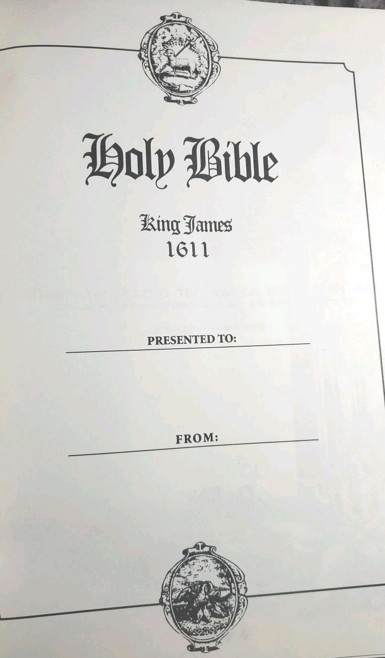 1611 King James Bible 1st Edition Facsimile AND Original Page Leaf 1600s 1st Chr