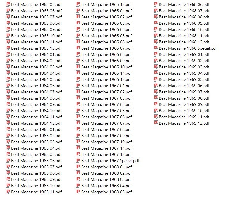 BEAT INSTRUMENTAL 1960S 82 Unique Issues In PDF Format On USB Flash Drive