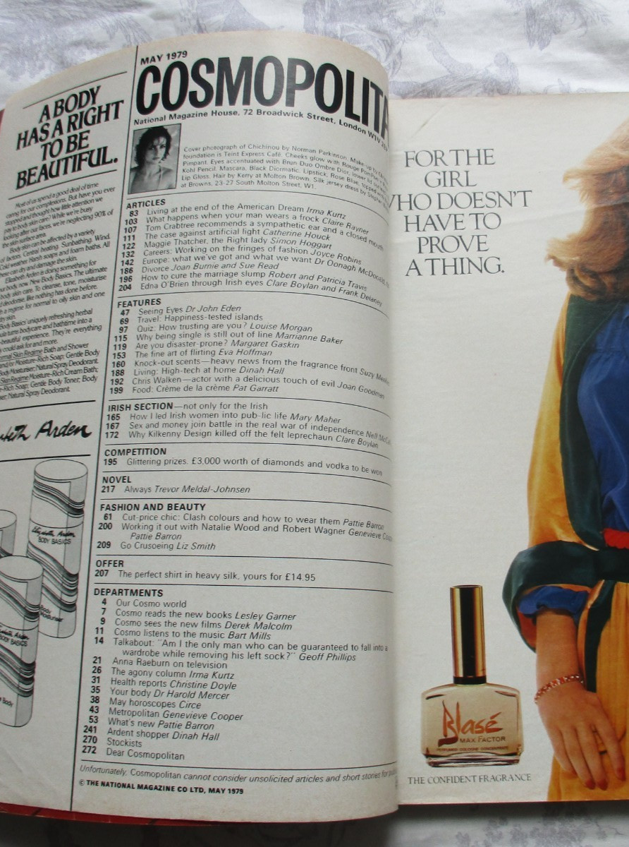 Cosmopolitan May 1979 Chichinou Kaeppler by Norman Parkinson ~ Edna O’Brien