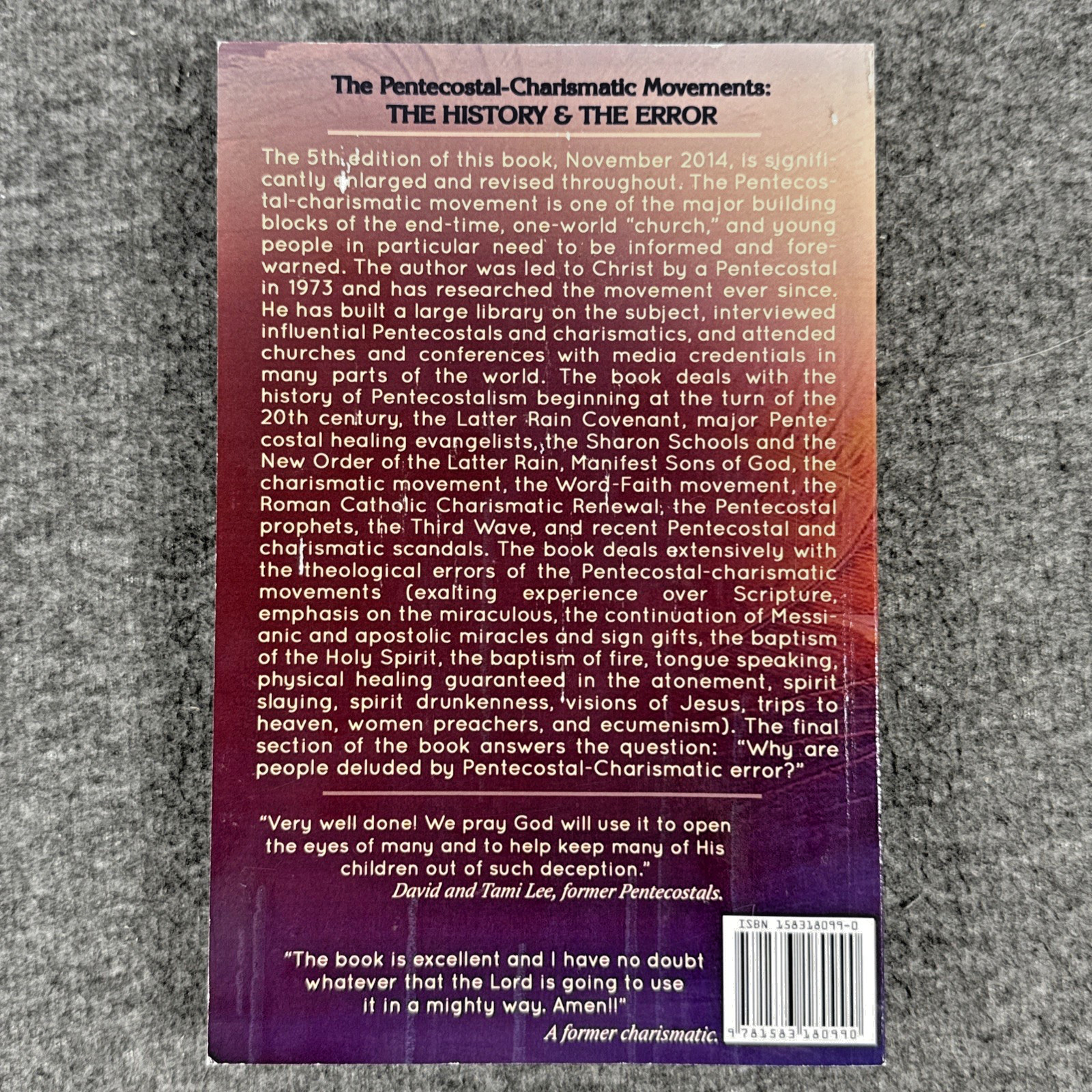 The Pentecostal-Charismatic Movements: The History & The Error David W. Cloud