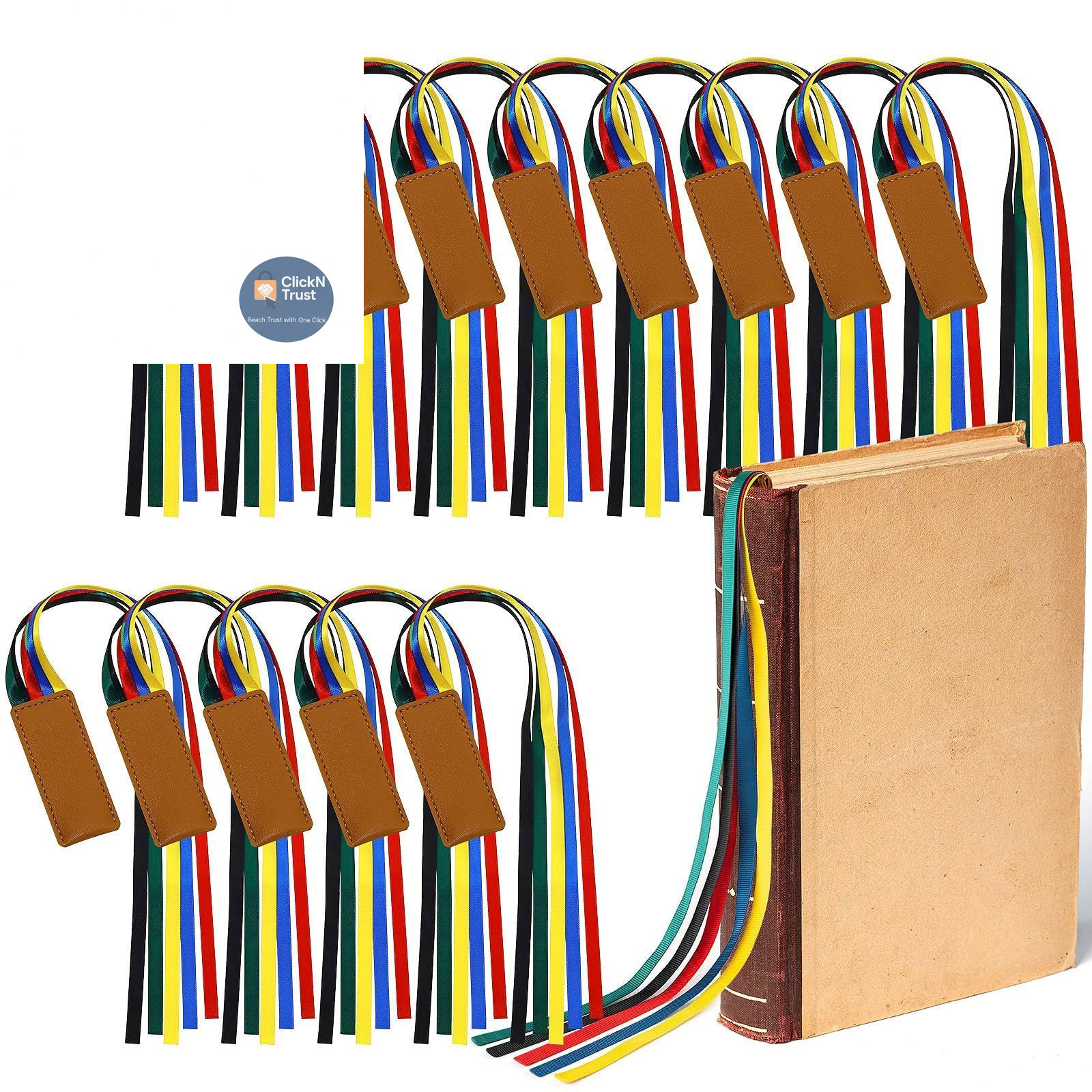 20Pcs Bible Ribbon Bookmark 7 x 3 cm (2.75 x 1.18 inches), Multi-colored