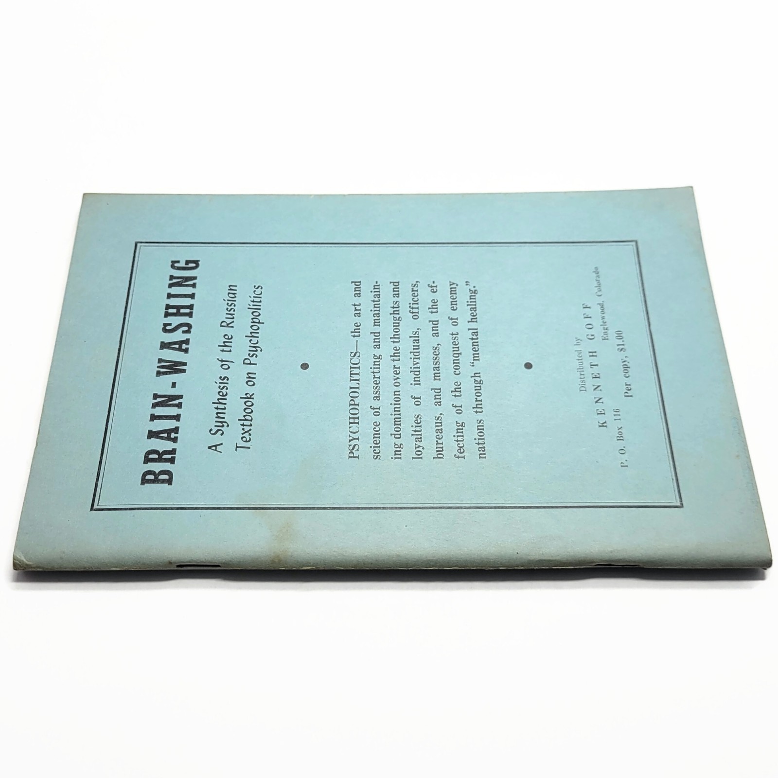 Vintage 1950s Brain Washing Russian Propaganda Cold War Politics Education Book