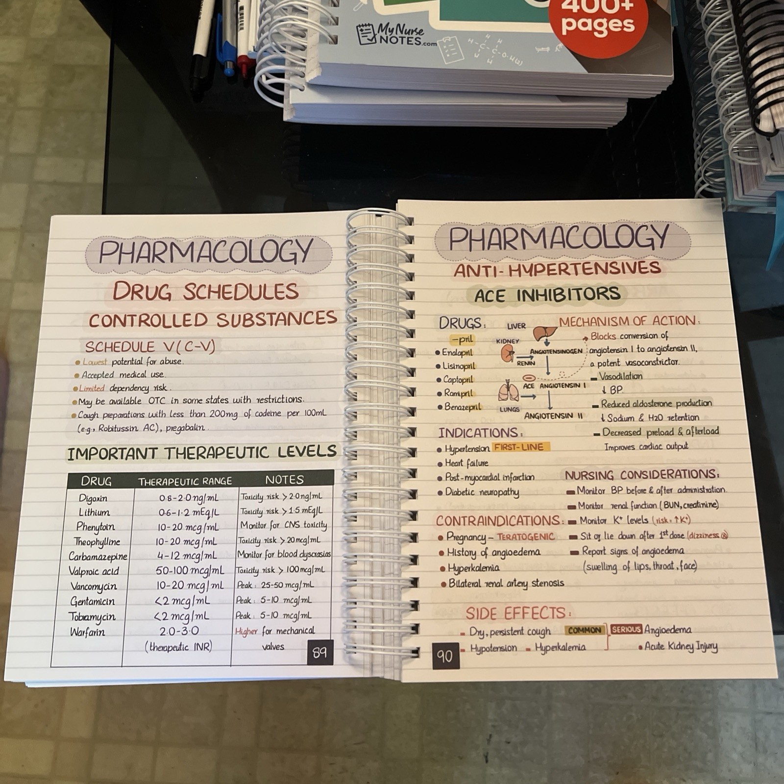 🔥New Nursing Success Bundle 400+ Page Handwritten Notes Designed to Ace Nursing