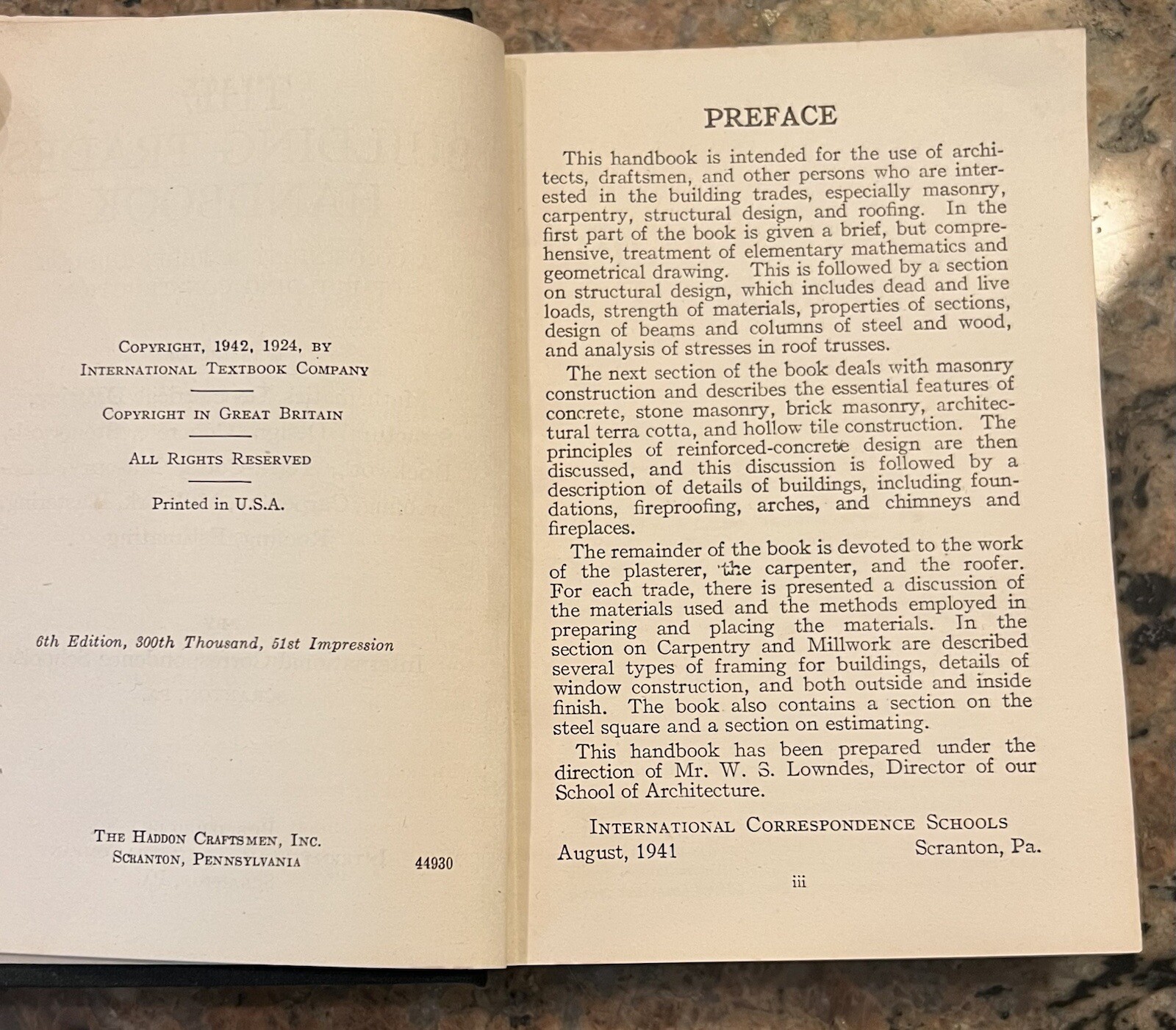 1942 The Building Trades Handbook 366 Pages 5.5“ X 3.75“