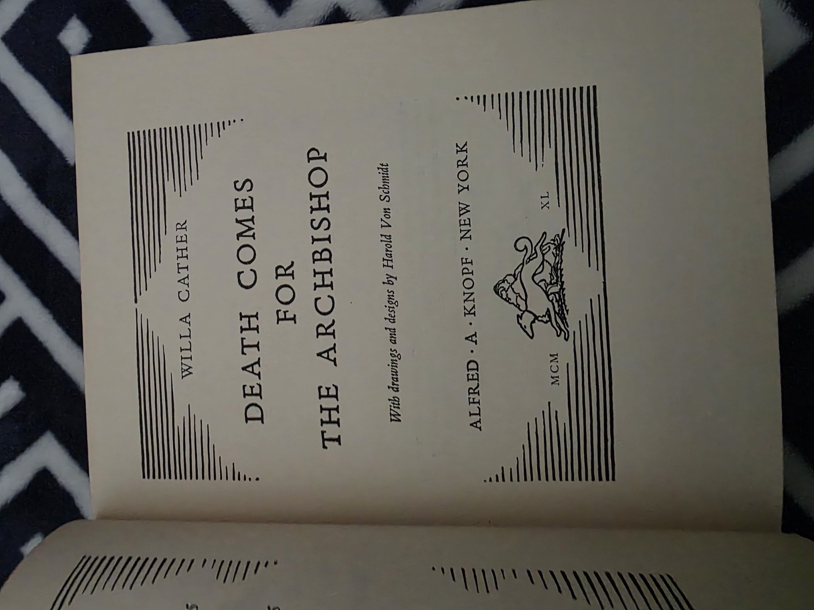 #10 Death Comes For The Archbishop, Willa Cather Vintage 1940 HC Alfred A Knopf