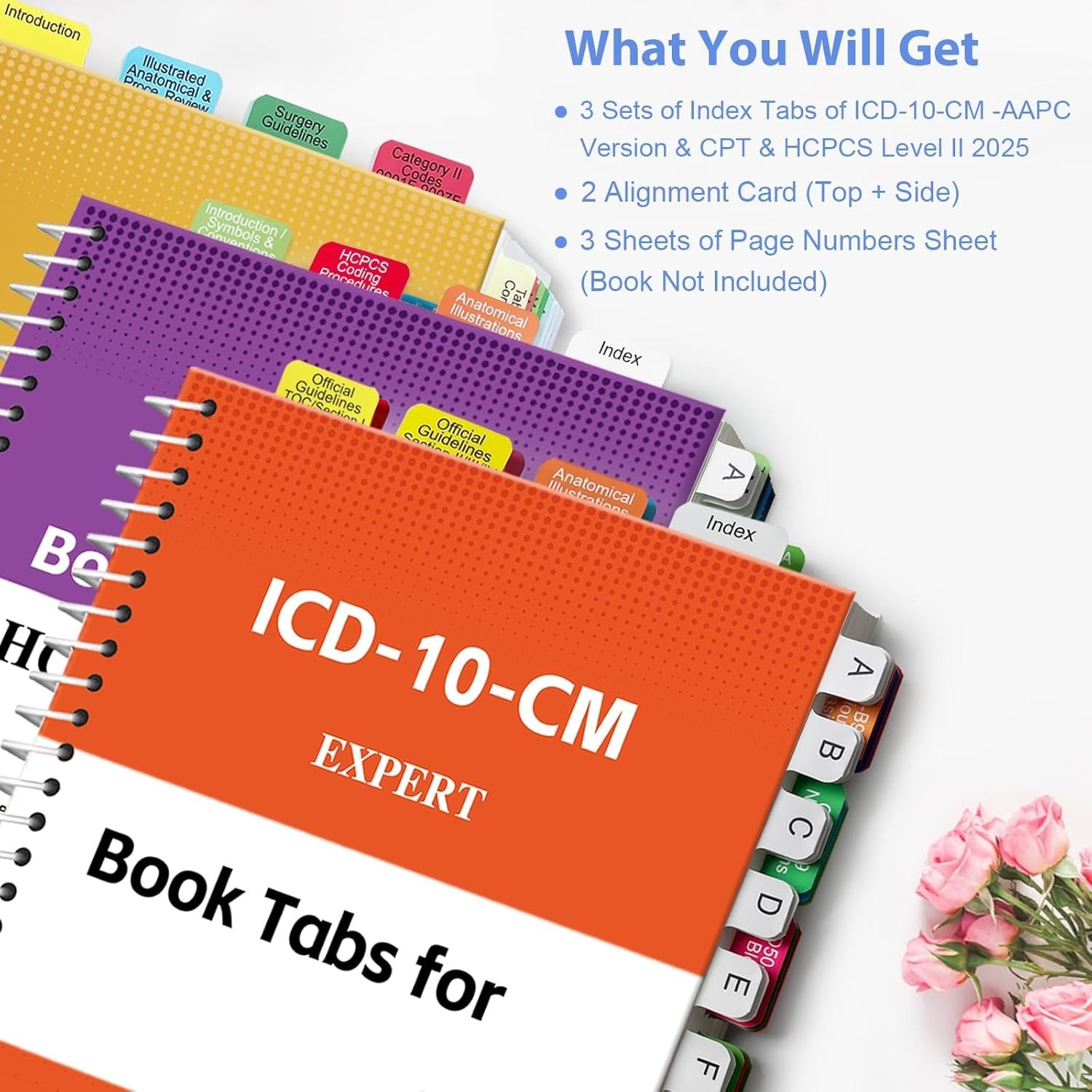 Index Tabs for CPT, AAPC Version ICD-10-CM & HCPCS Level II 2026, 3 Set Bundl…