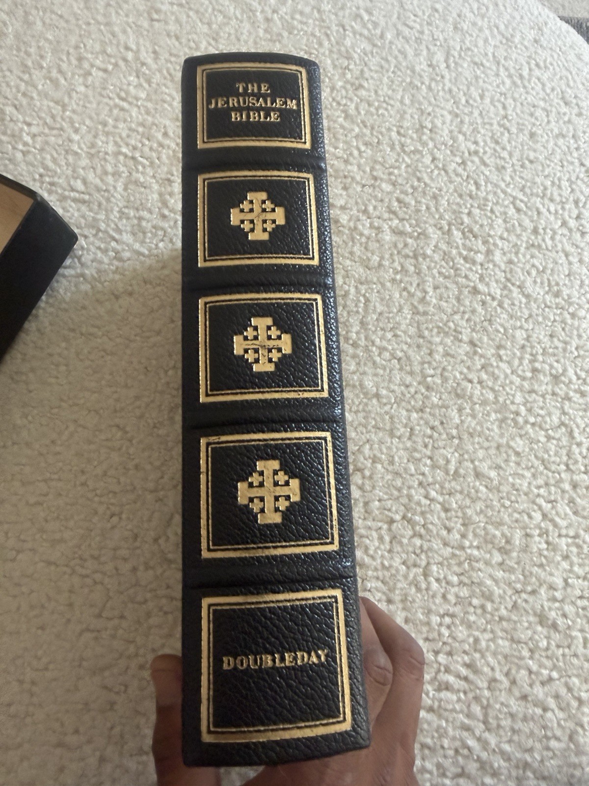 THE JERUSALEM BIBLE Doubleday & Company 1966 Leather Hardcover Vintage