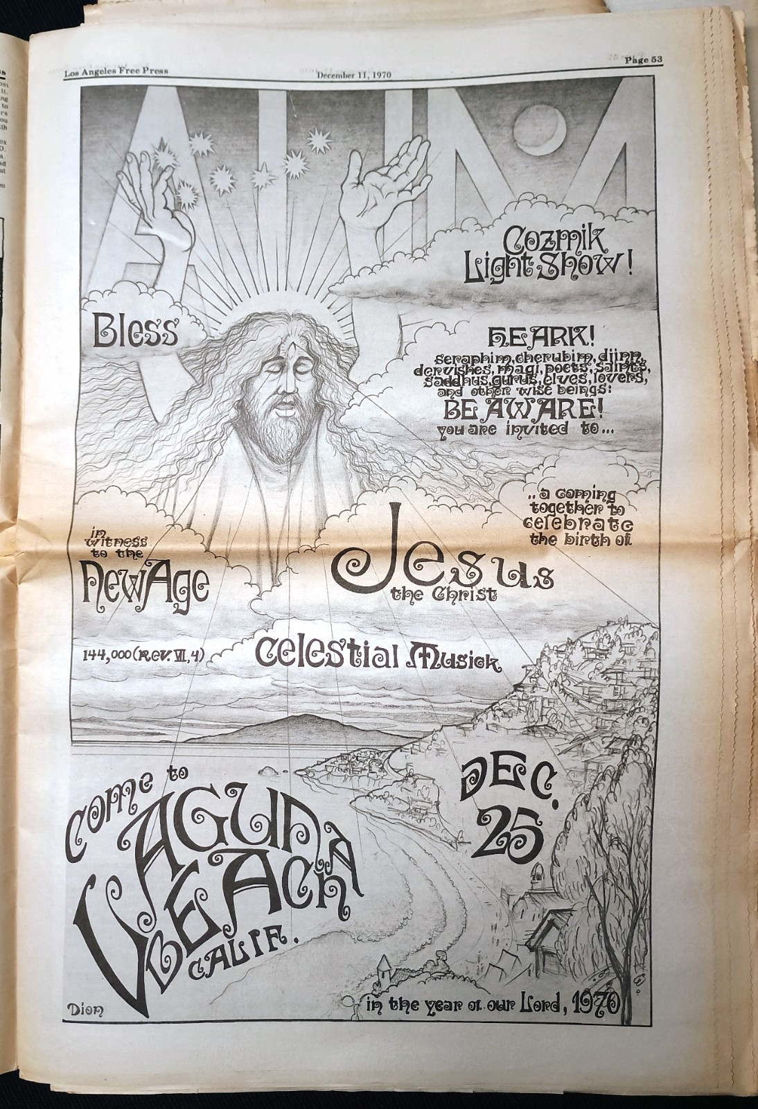 1970 newspaper LOS ANGELES FREE PRESS Freak Bros CHARLES MANSON Harlan Ellison