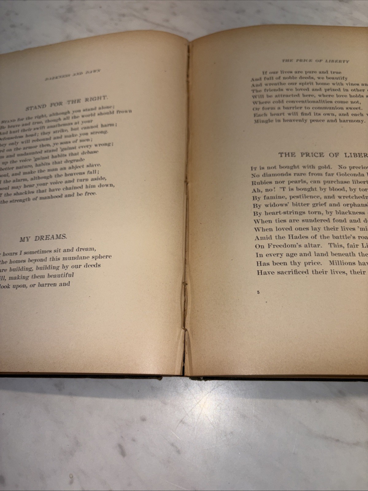 1903 Hardcover “Darkness & Dawn” By Mary C. Sloan Woodward Preowned Fair