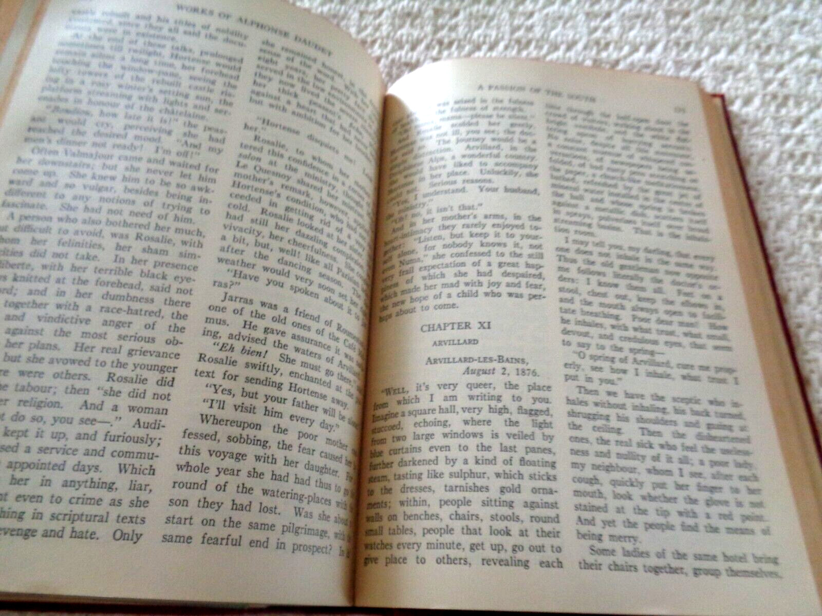 Antique 1929 HC Book The Works of Alfonse Daudet One Volume Edition 637 pages