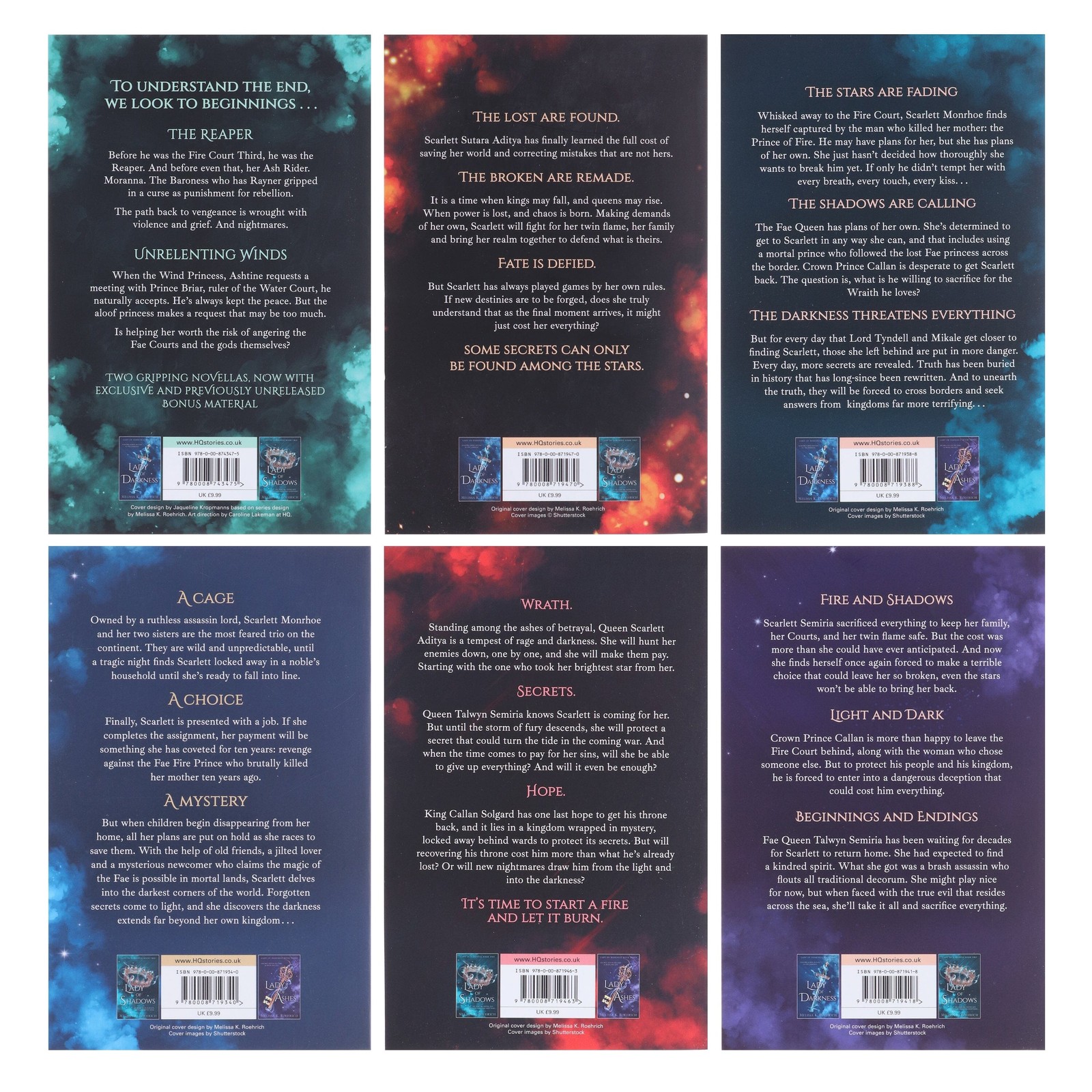 Lady of Darkness Series by Melissa K. Roehrich 6 Books Set – PB