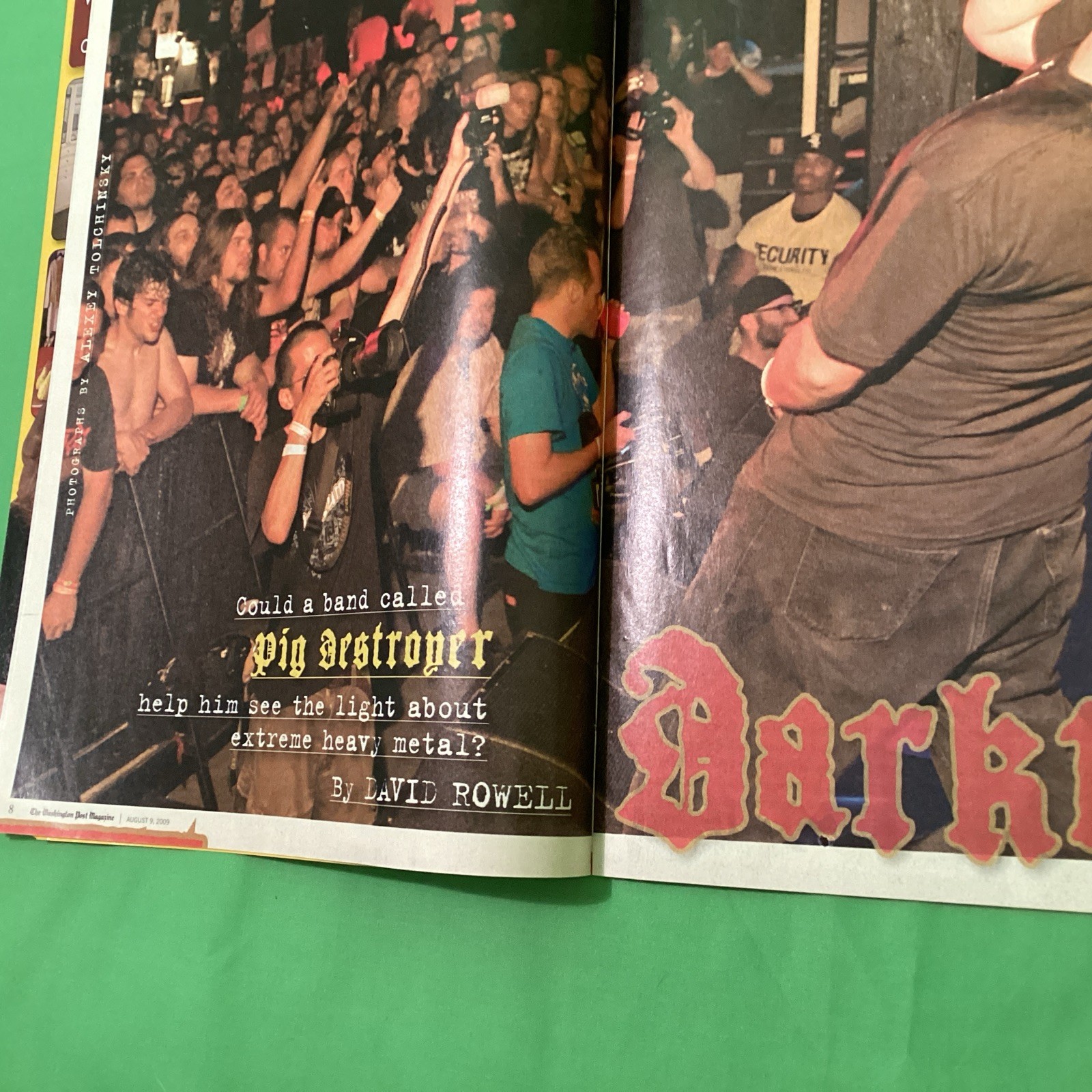Death Metal Music journal, Washington Post Magazine, Aug 2009