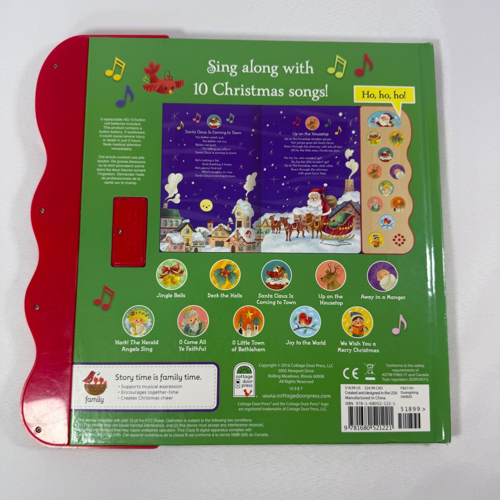 Cottage Door Press Christmas Songs Early Bird Song Books 10 Button Sound WORKS