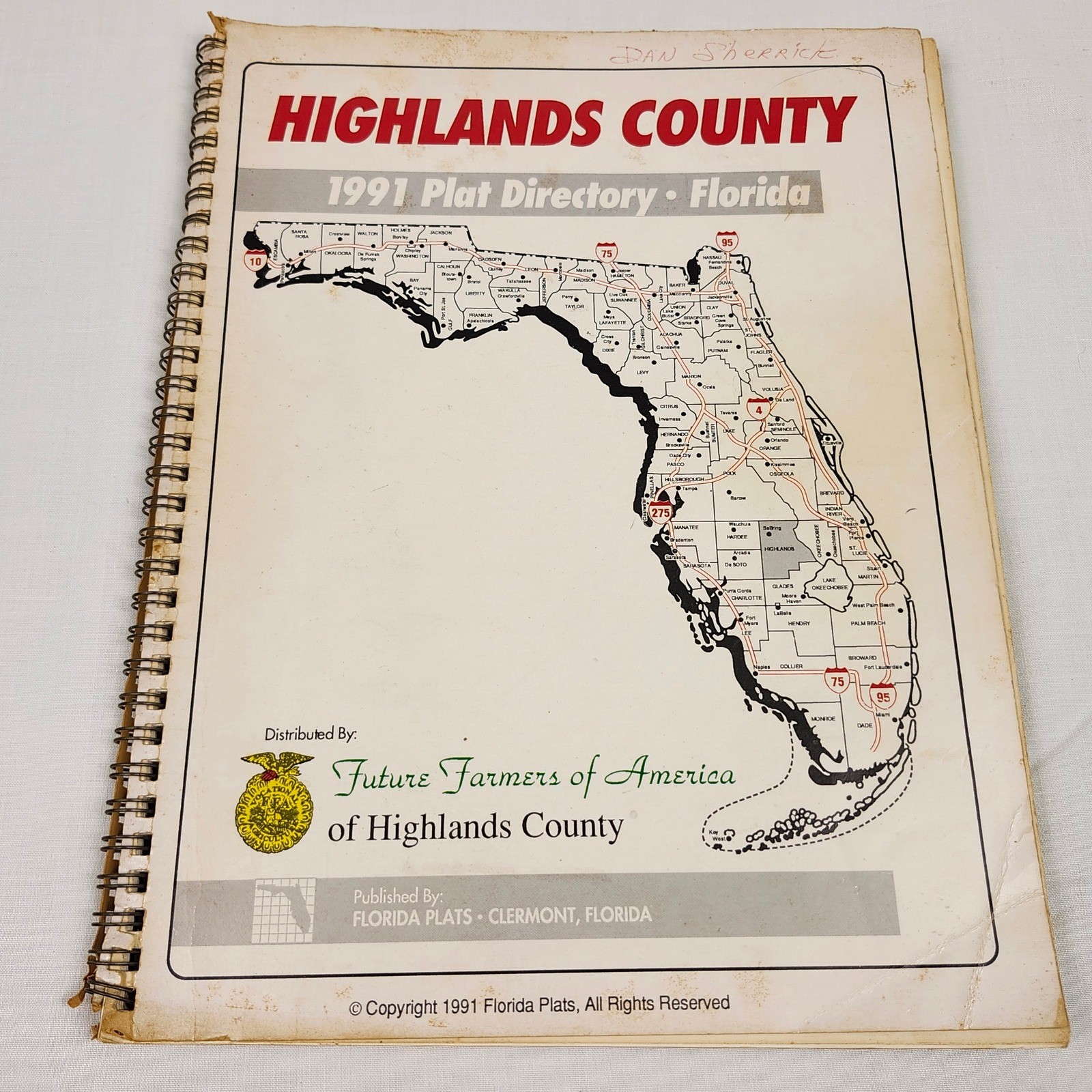 Florida Plats Highlands County Plat Directory Florida 1991 1998 White Maps