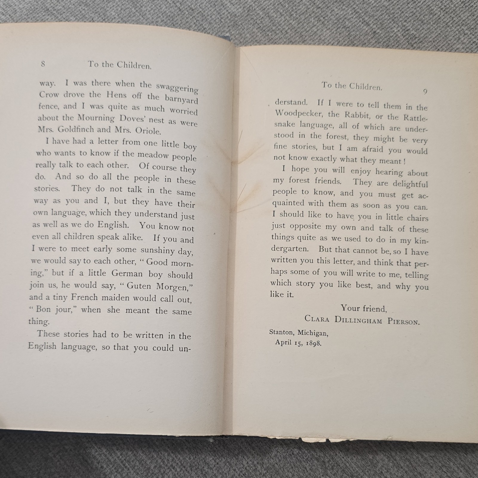 Clara D. Pierson Among the Forest People 1898 Dutton HC Illus New York