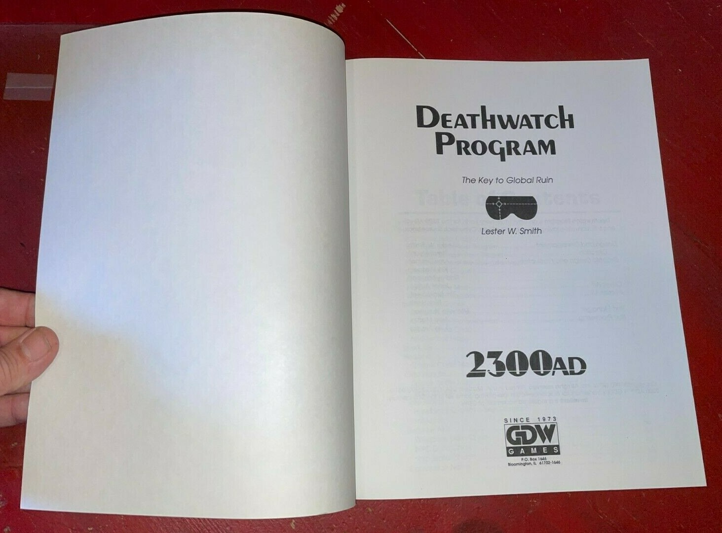 2300AD RPG Deathwatch Program 1016 Traveller GDW 1990