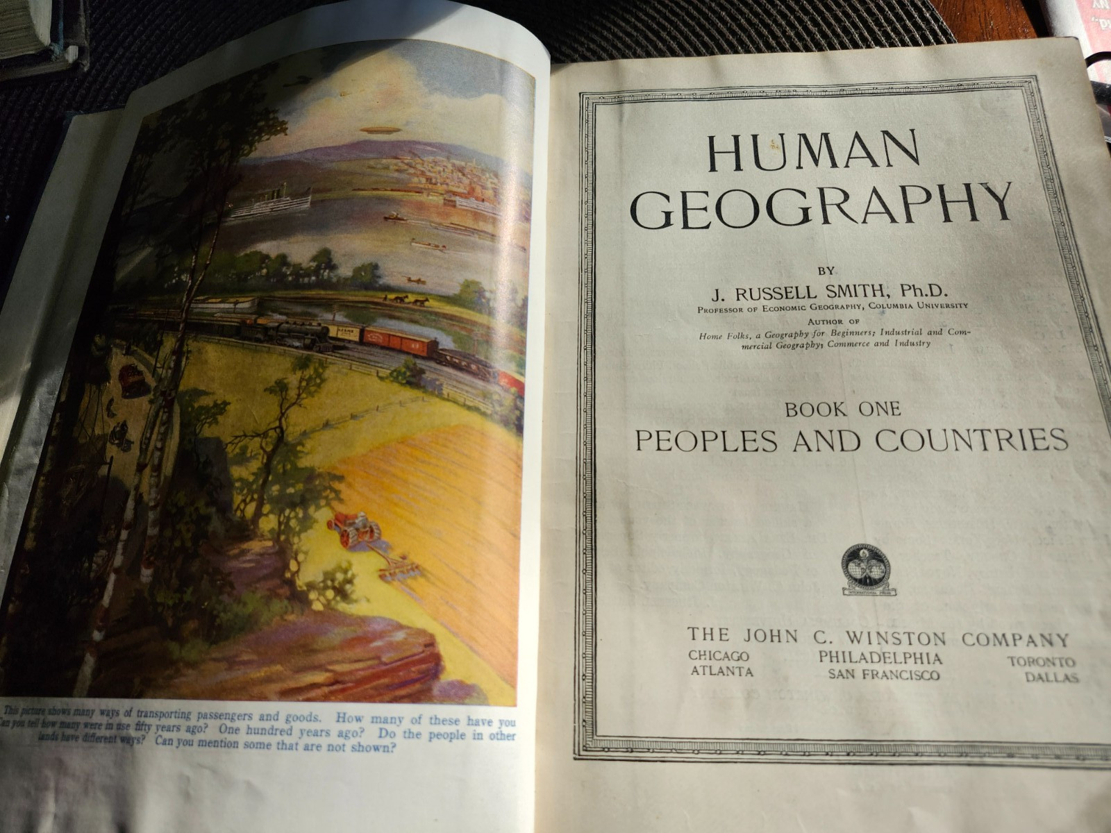 Human Geography Peoples and Countries 1939 Hardcover Book 382 Pages