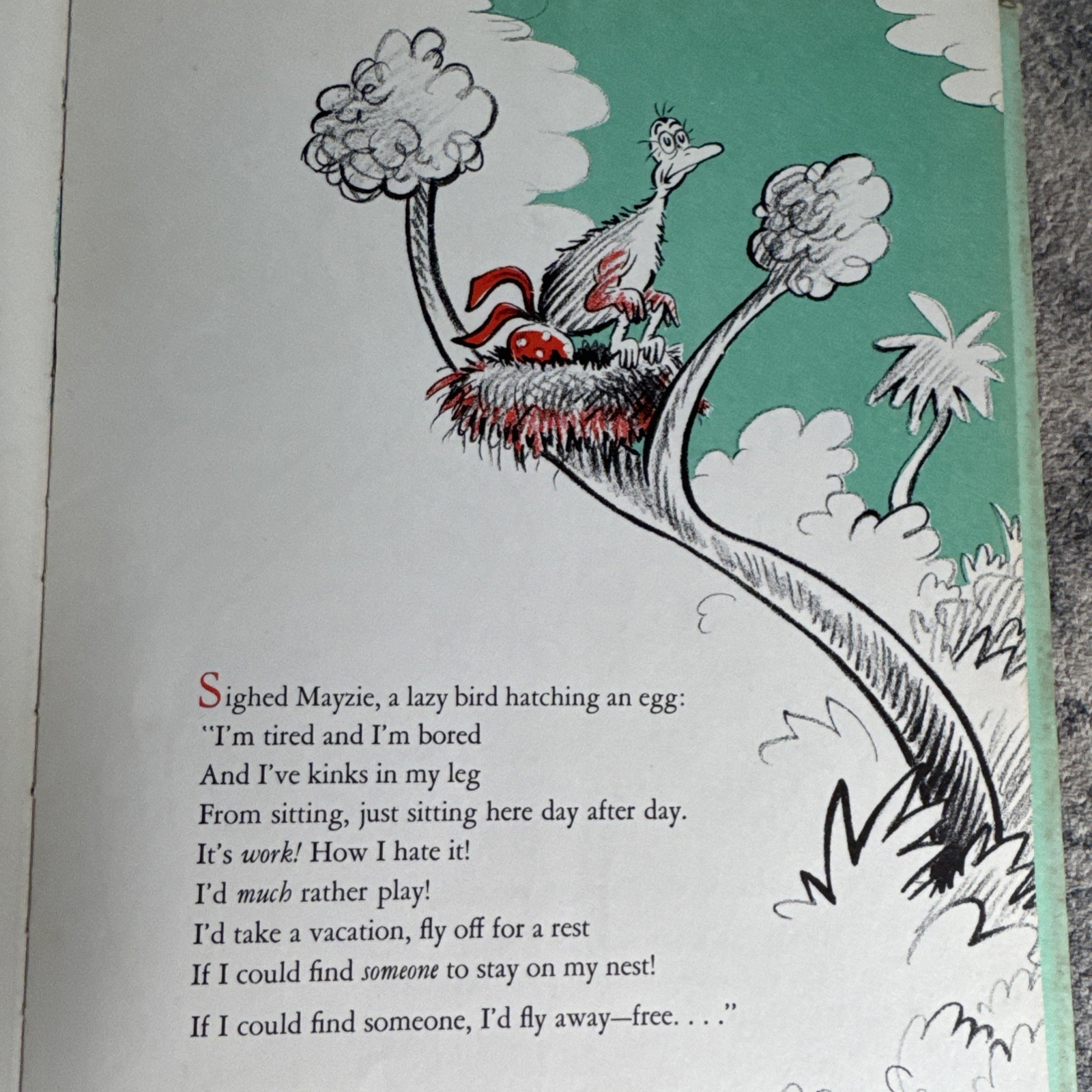 Vintage 1940 Horton Hatches The Egg Dr Seuss HC w/ Original Dust Jacket