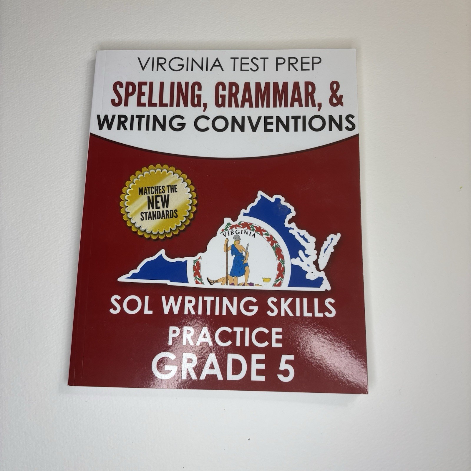Lot of 5 Grade 5 Workbooks Spectrum Math Science Reading Virginia Test Prep SOL