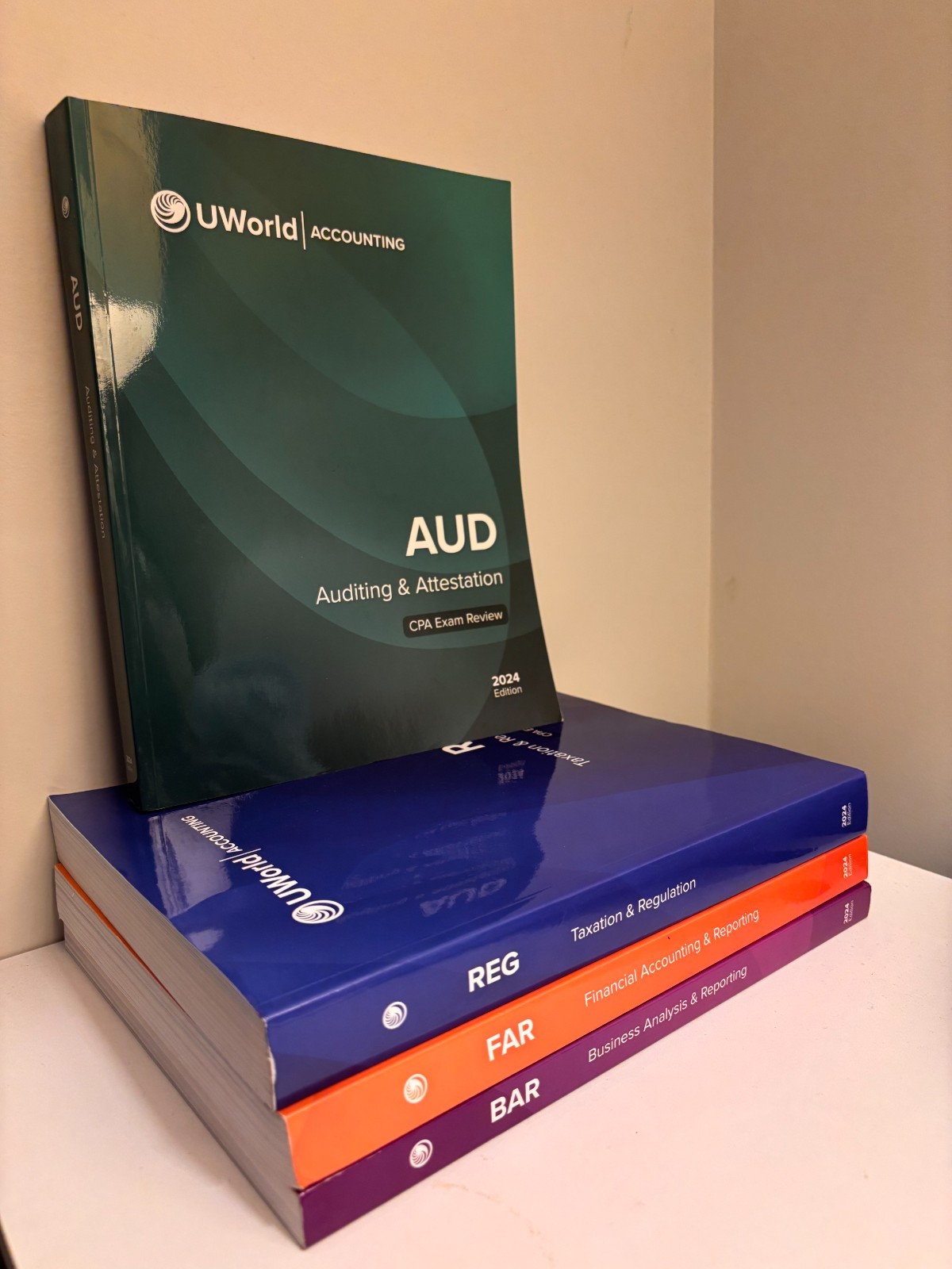 Uworld CPA Prep Textbooks set of 4 FAR/BAR/AUD/REG