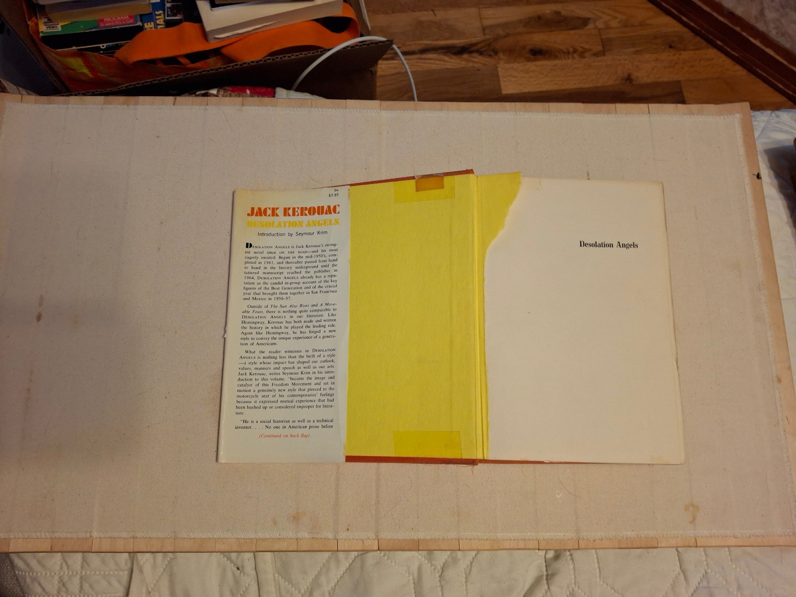 Jack Kerouac DESOLATION ANGELS Ex-Library 1965 HC DJ 1st Edition Beatnik