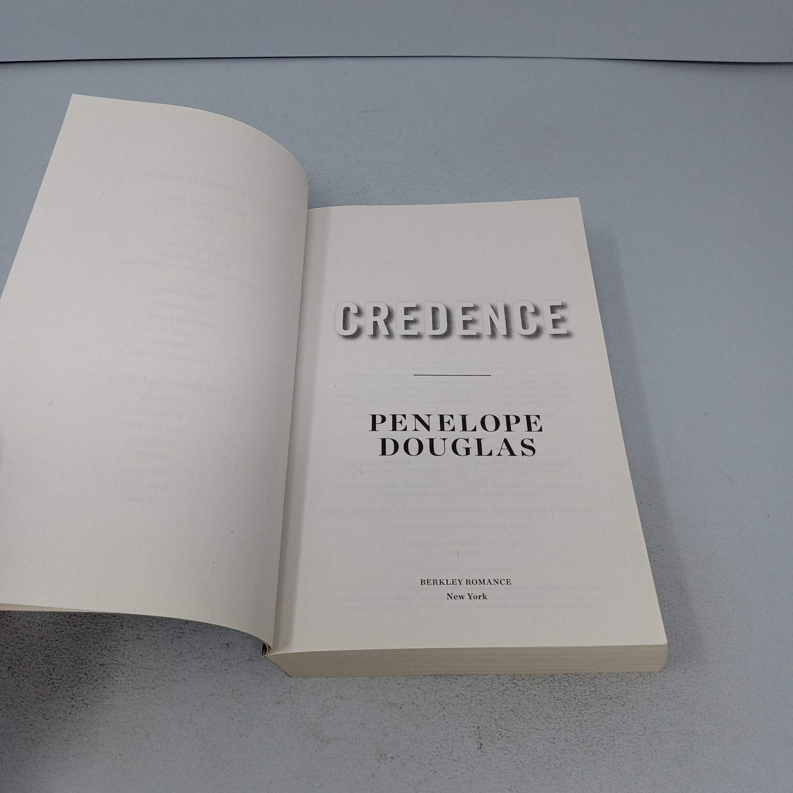 Credence: 2024 Berkley Paperback by Penelope Douglas