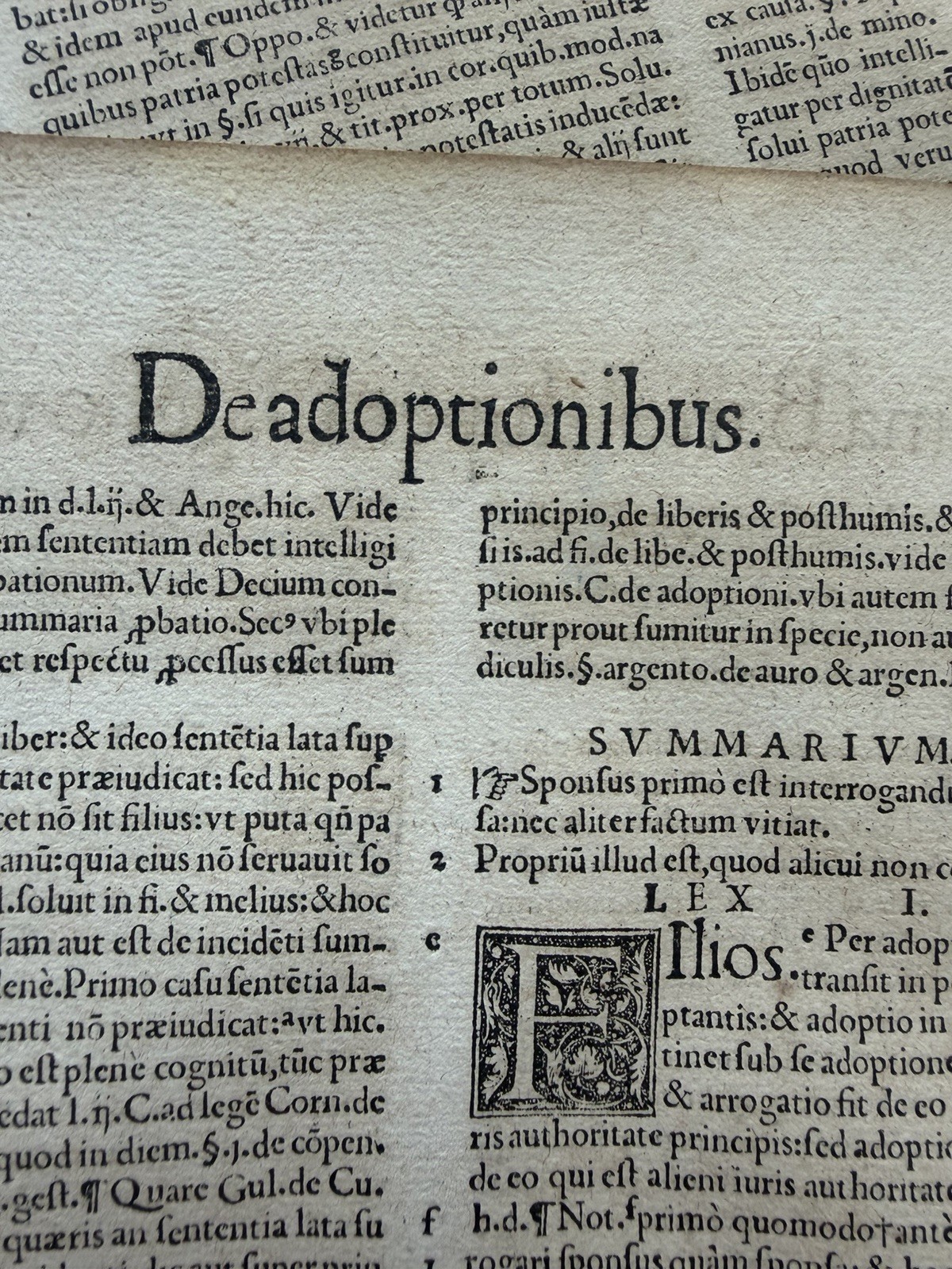 Antique Original 16th Century 1500’s Large 16.5×11 Inch Italian Book Pages 8
