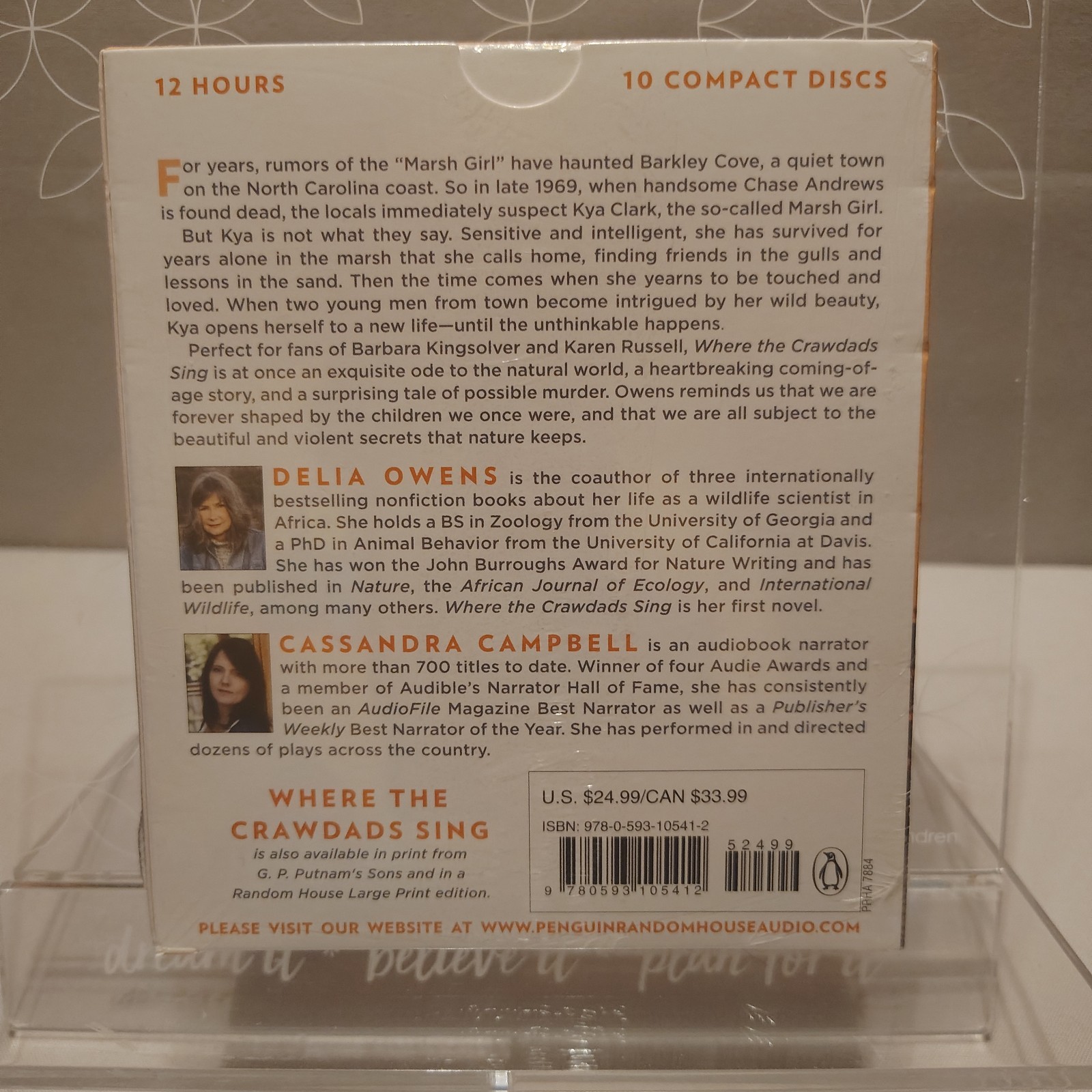 Where the Crawdads Sing Delia Owens Audiobook CD Unabridged Sealed 10 Disc