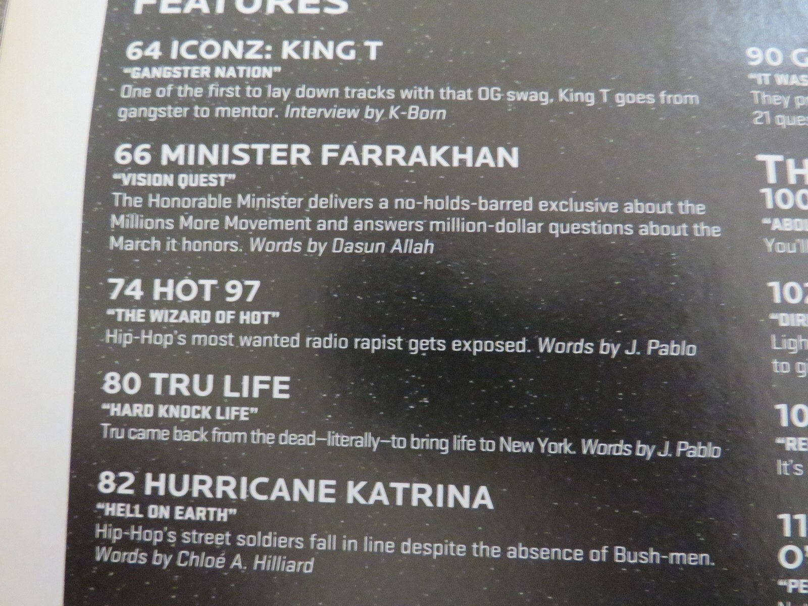 The Source magazine Rap 50 Cent G Unit King T Hot 97 Tru Life Farrakhan Spins