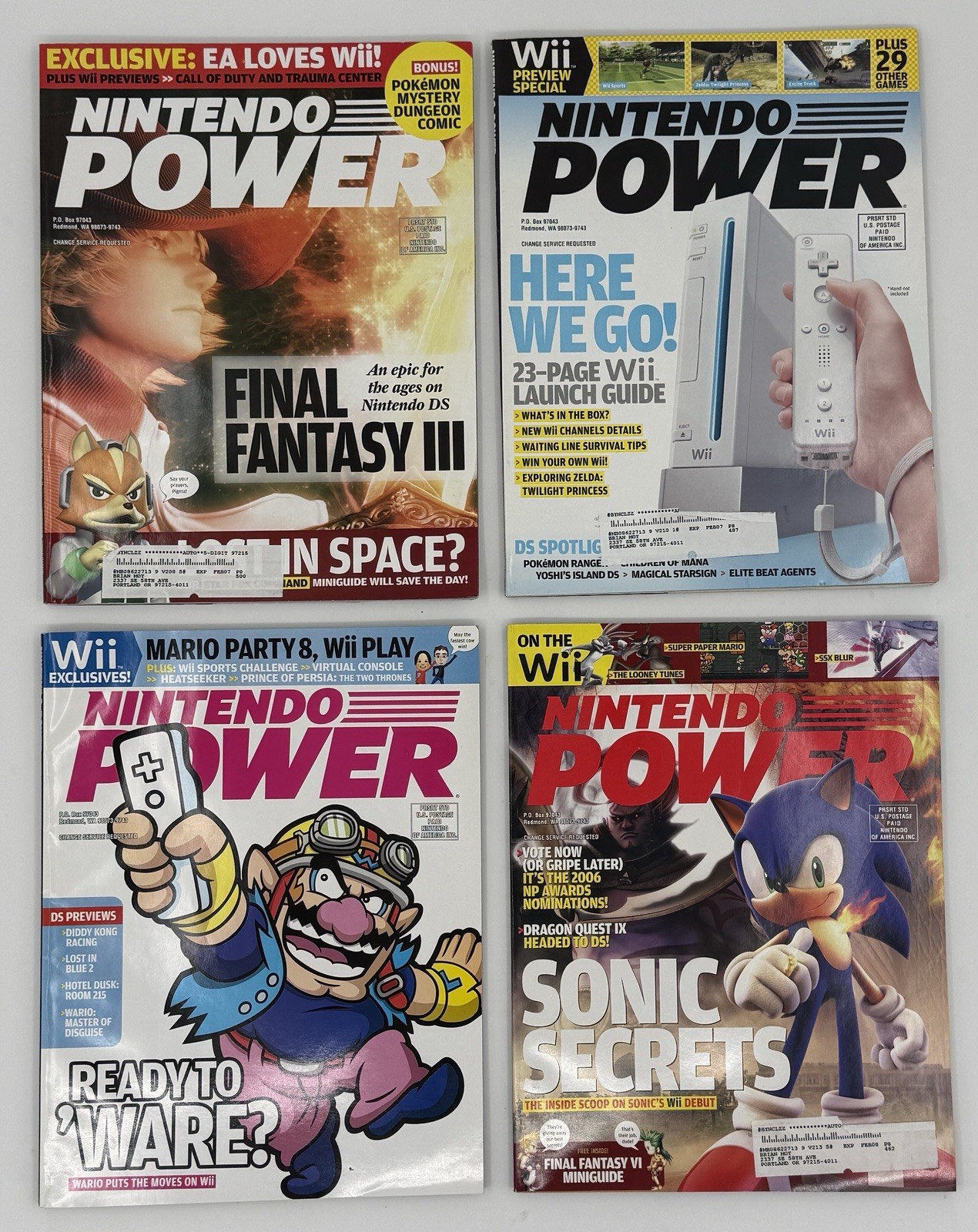 Nintendo Power Lot Volumes 208 210 212 213 Pokémon Mystery Dungeon Ginji’s 2 4 6