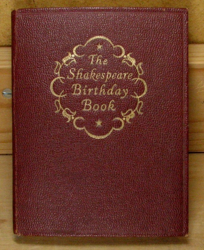 Vintage 1947 Leather Covered The Shakespeare Birthday Book – Gilt Edge at Top