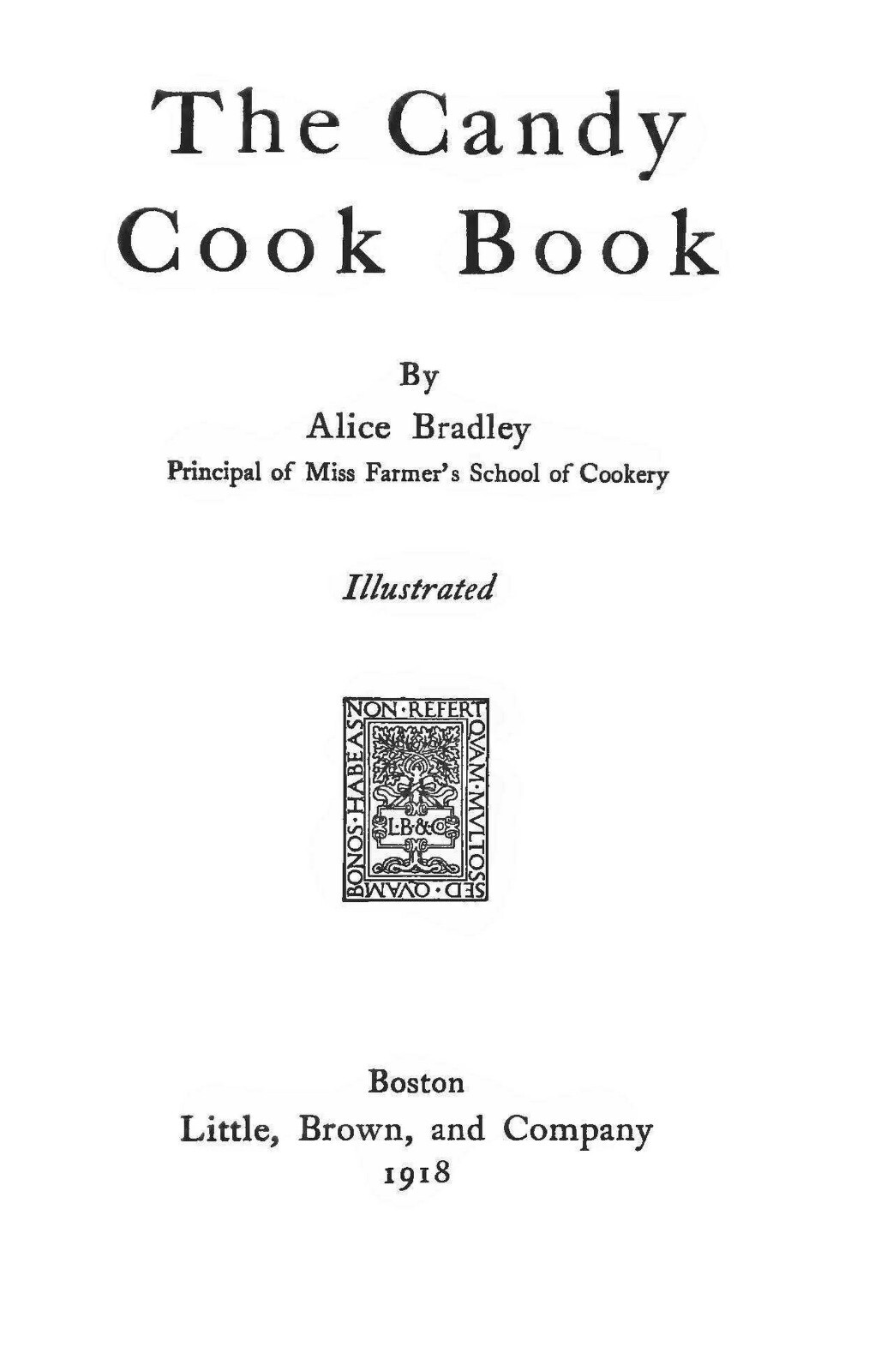 The Candy Cook Book “1917” 228 Pages