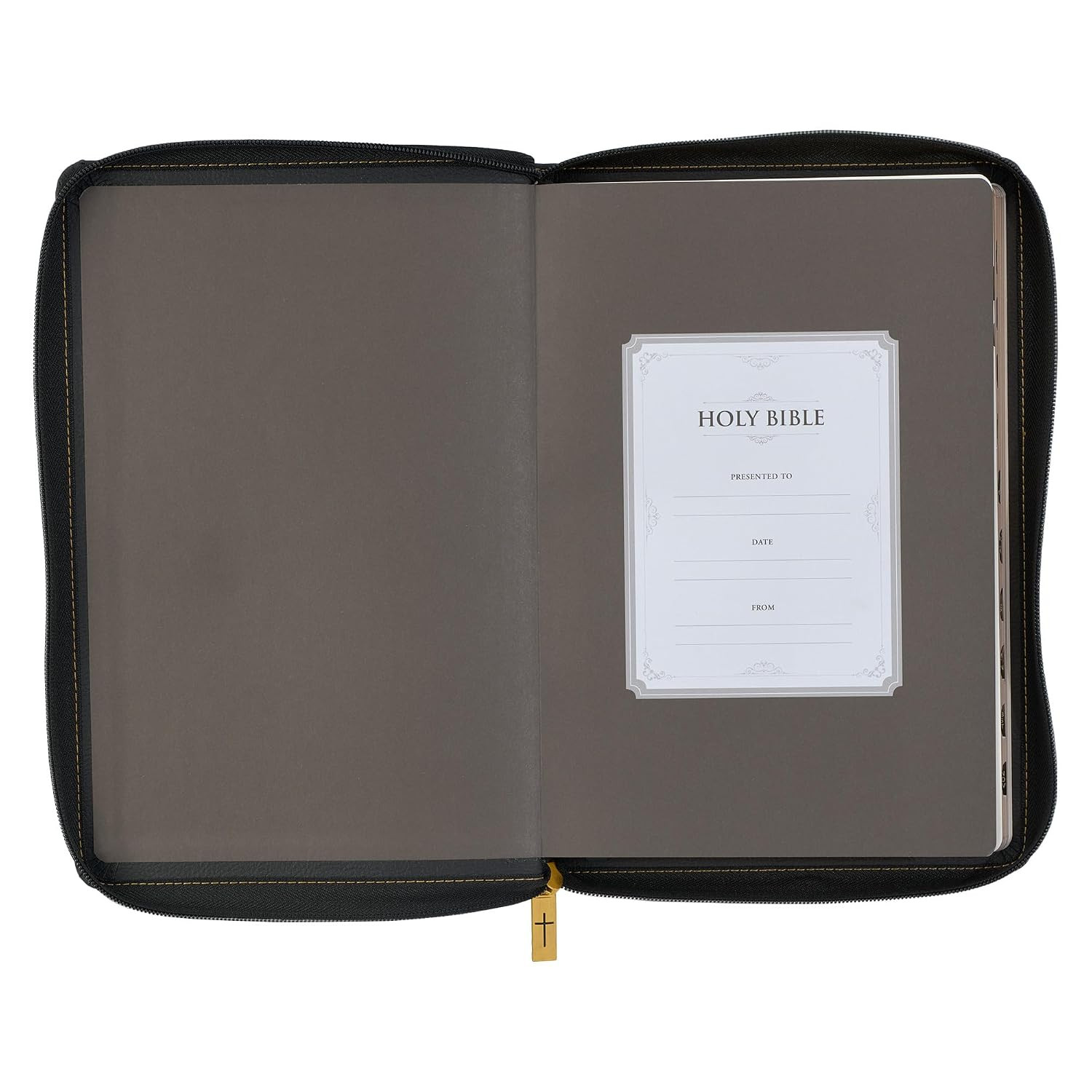 KJV Large Print Thinline Bible Black Zipper Indexed BRAND NEW in Shrink Wrap!!!