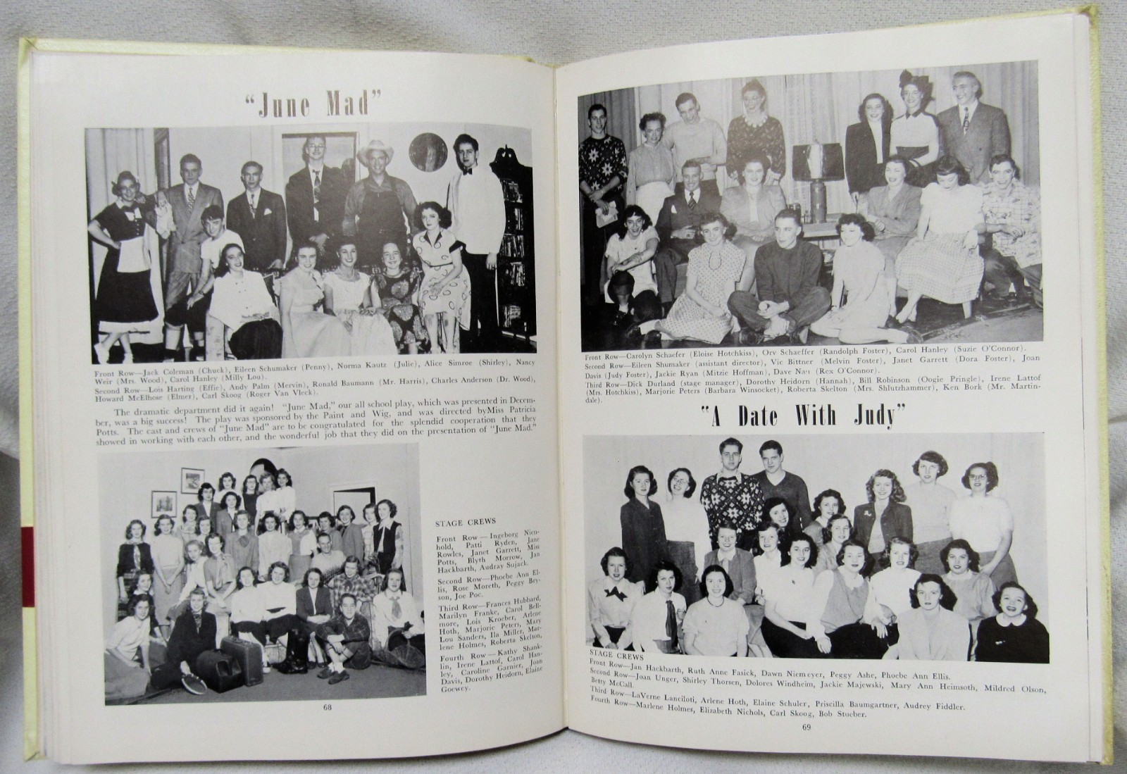 1949 The Heights Arlington Heights Illinois High School Yearbook Book